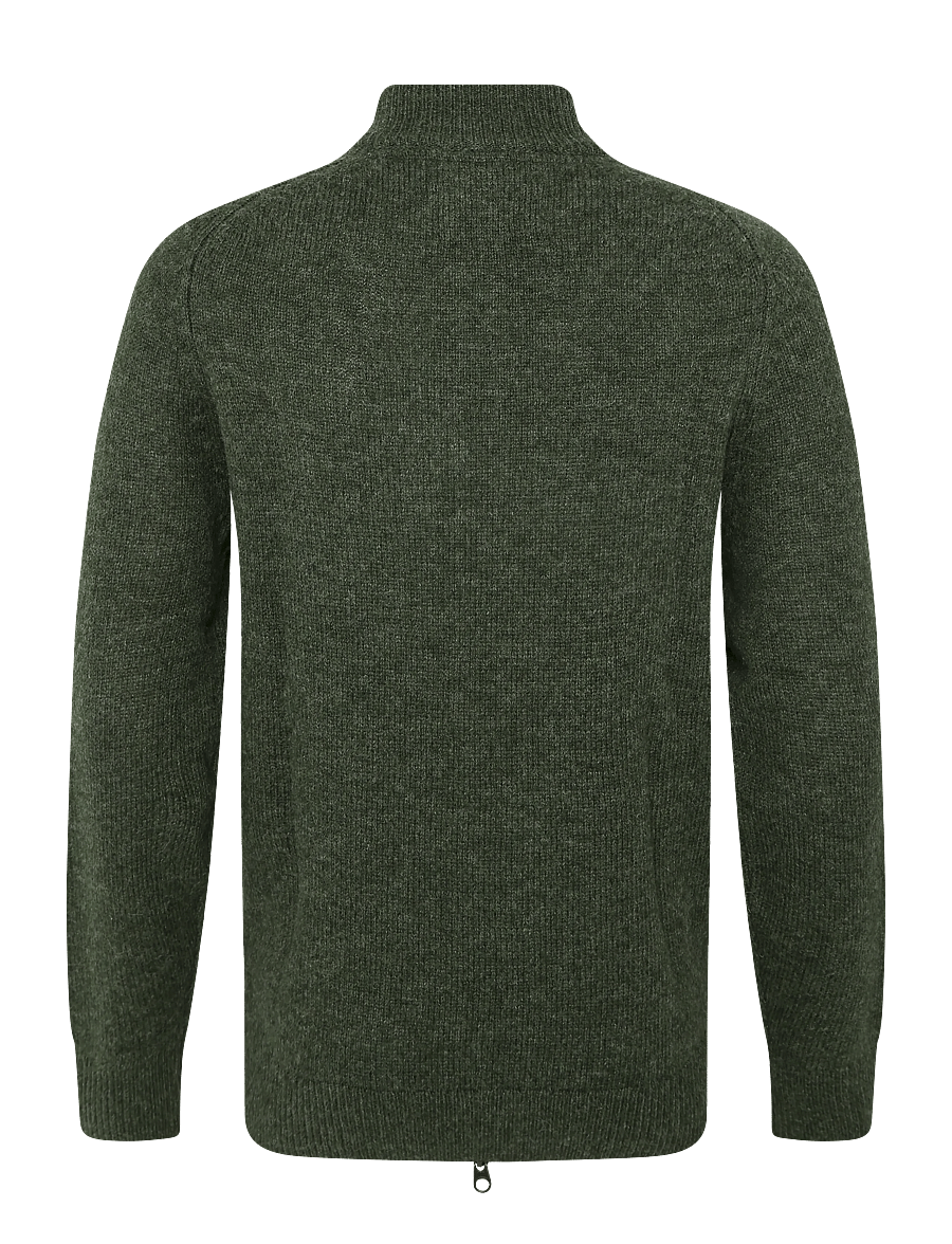 Barbour - Barbour Talder Zip Through Knitted Jumper - lukuga džemprid - sage - 1