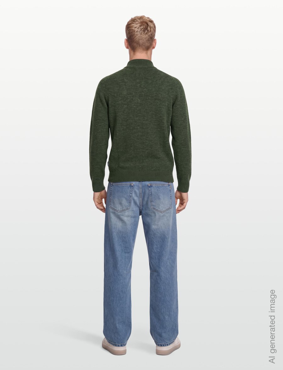 Barbour - Barbour Talder Zip Through Knitted Jumper - pullover mit durchgehendem reißverschluss - sage - 4