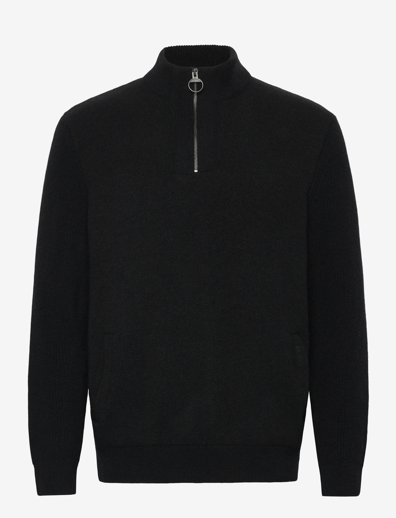 Barbour - Barbour Milburn Half Zip Knitted Jumper - half zip-tröjor - black - 0