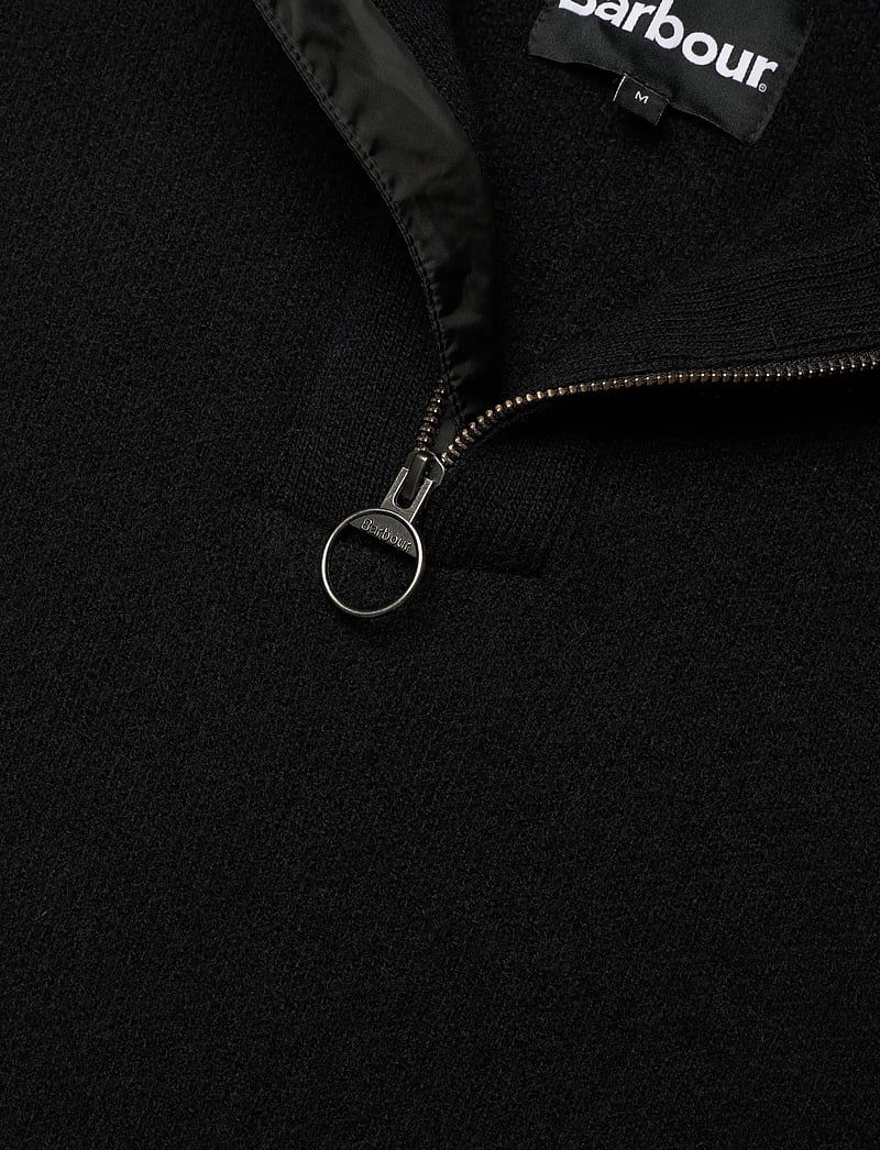 Barbour - Barbour Milburn Half Zip Knitted Jumper - half zip-tröjor - black - 2