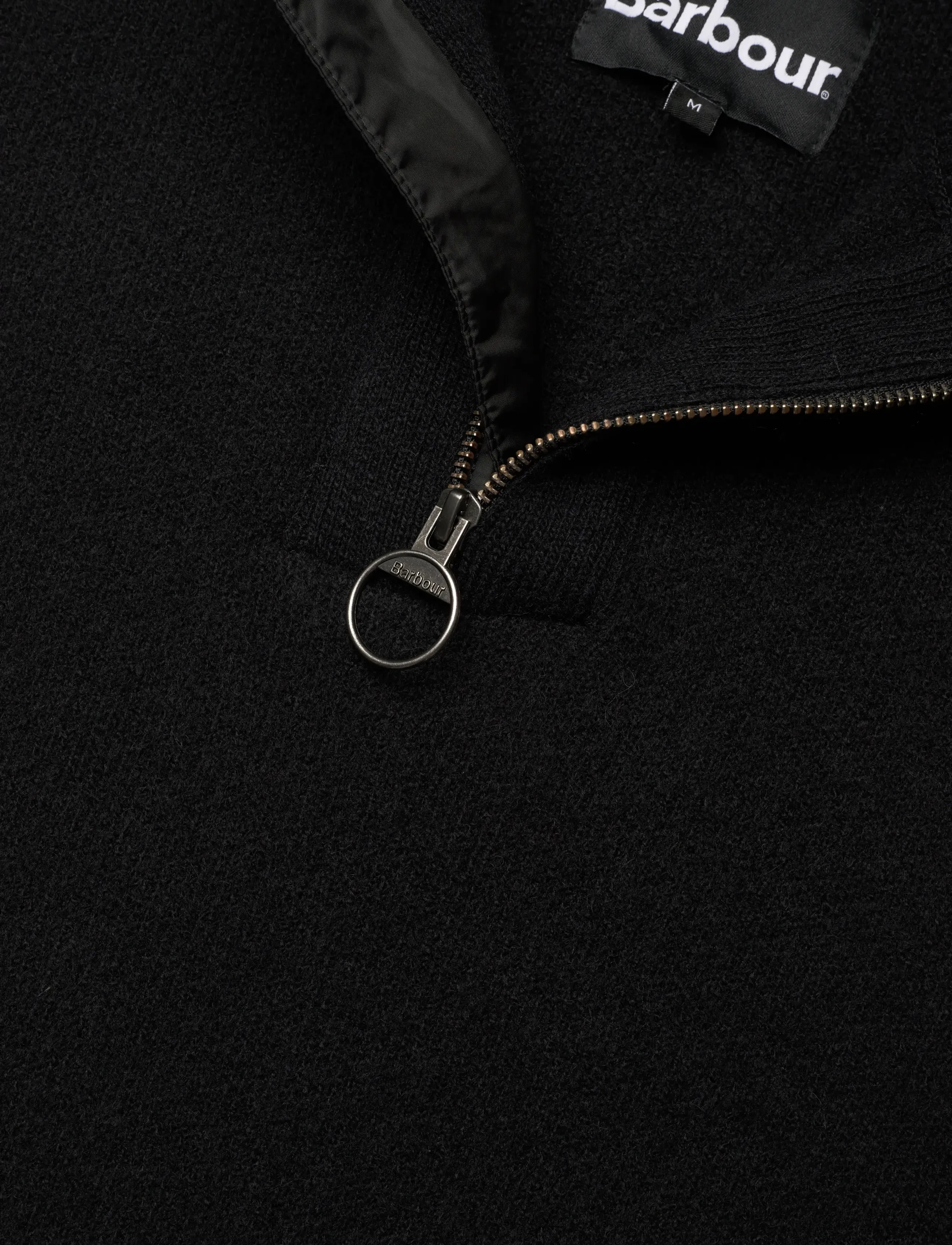 Barbour - Barbour Milburn Half Zip Knitted Jumper - half zip jumpers - black - 2