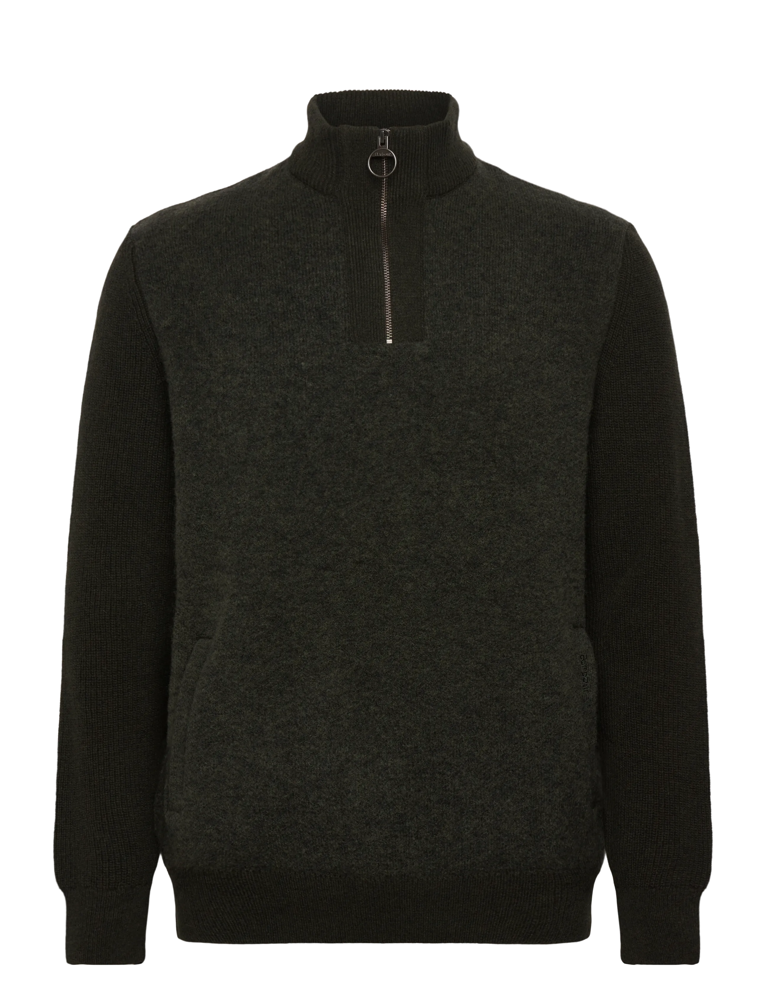 Barbour Barbour Milburn Half Zip Knitted Jumper - Strickmode - OLIVE / khaki/green