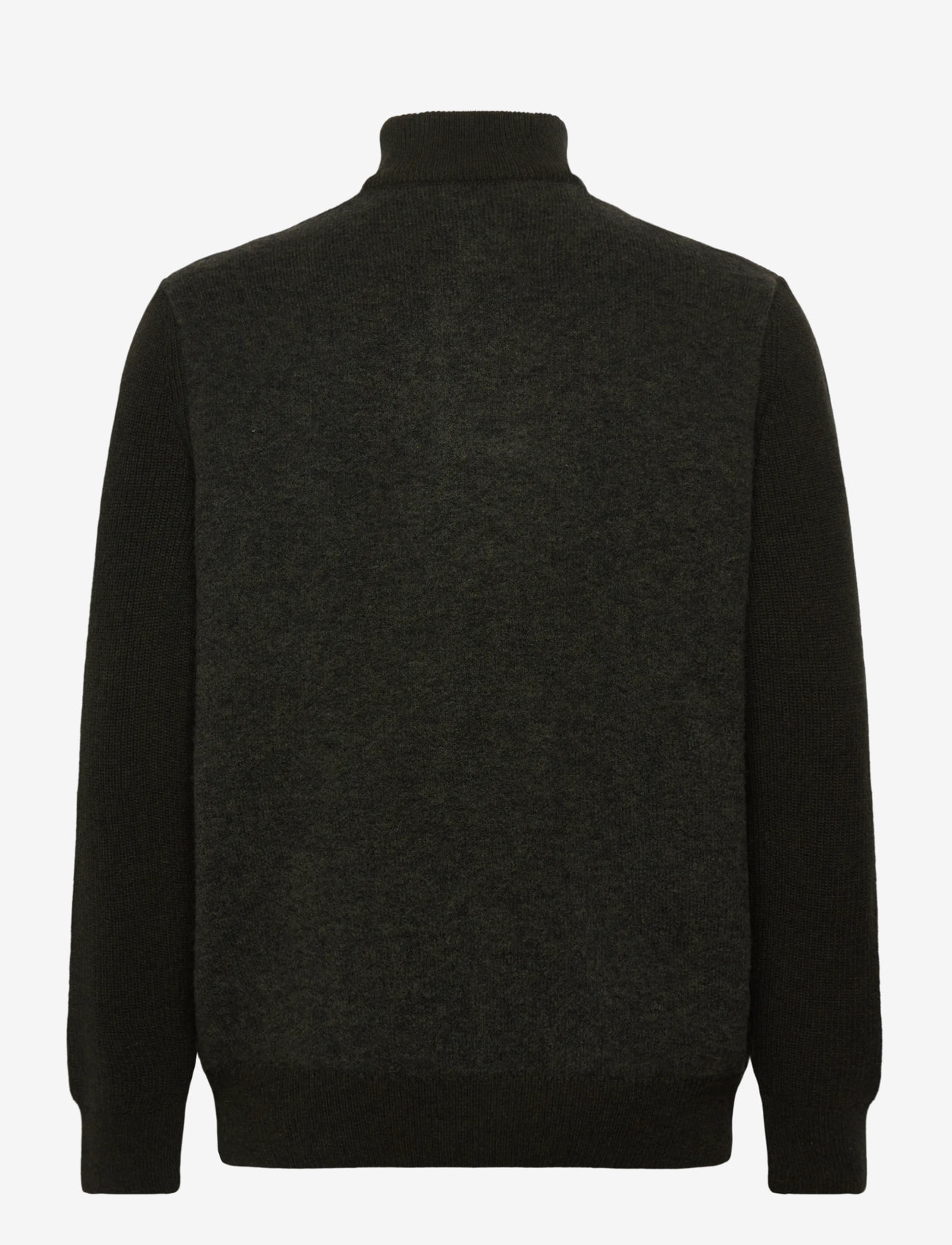 Barbour - Barbour Milburn Half Zip Knitted Jumper - half zip-tröjor - olive - 1