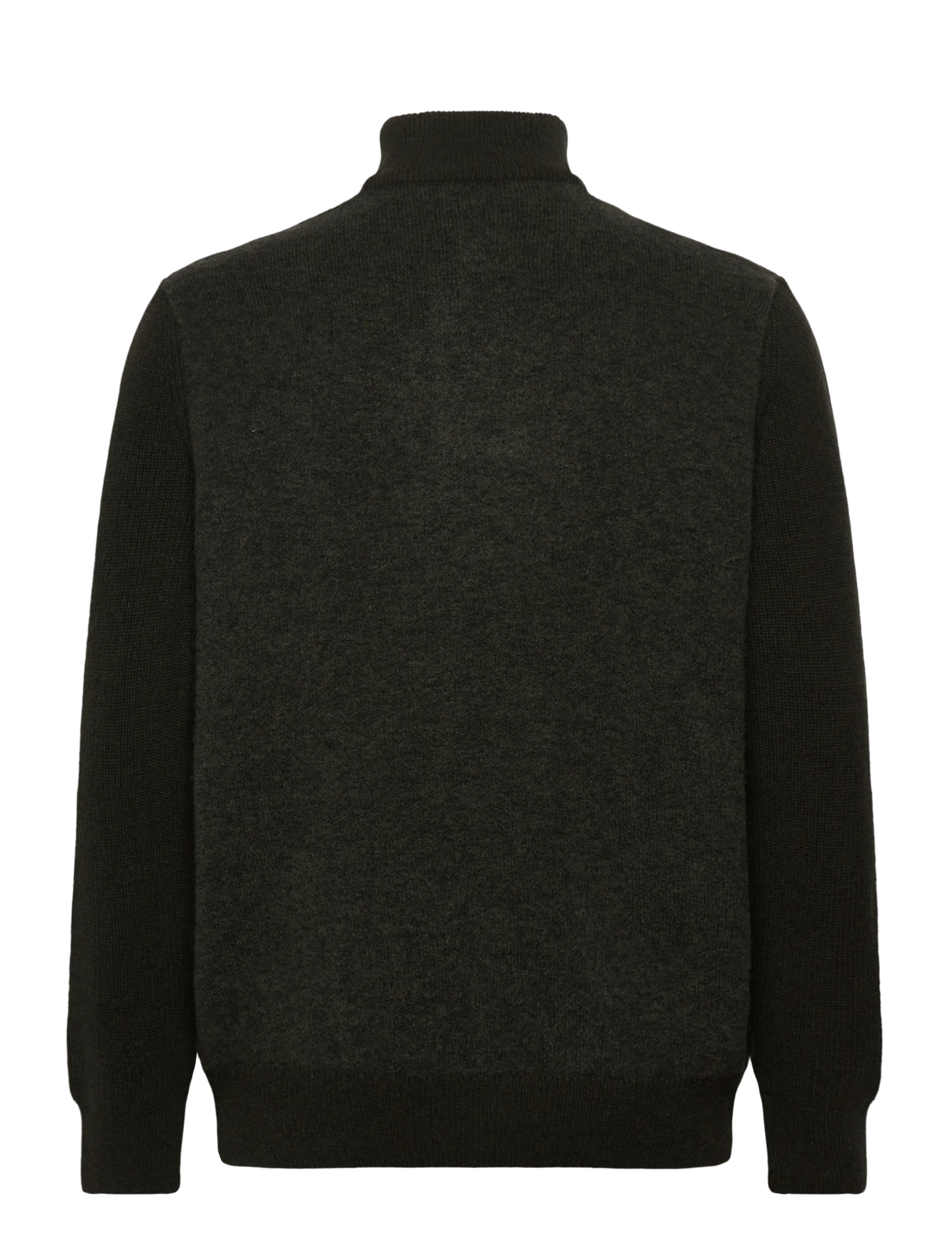 Barbour - Barbour Milburn Half Zip Knitted Jumper - half zip-tröjor - olive - 1