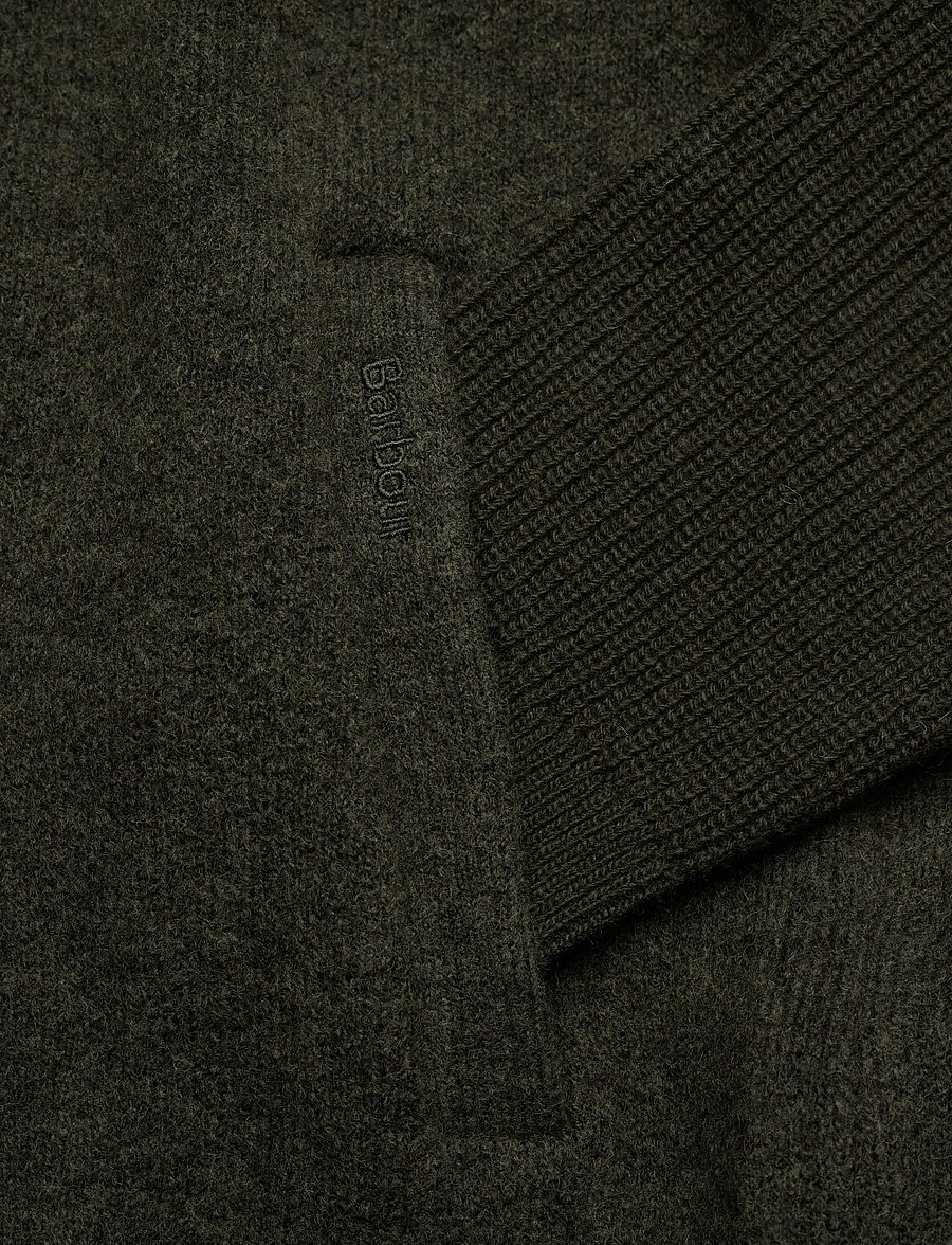 Barbour - Barbour Milburn Half Zip Knitted Jumper - pullover mit halbem reißverschluss - olive - 3