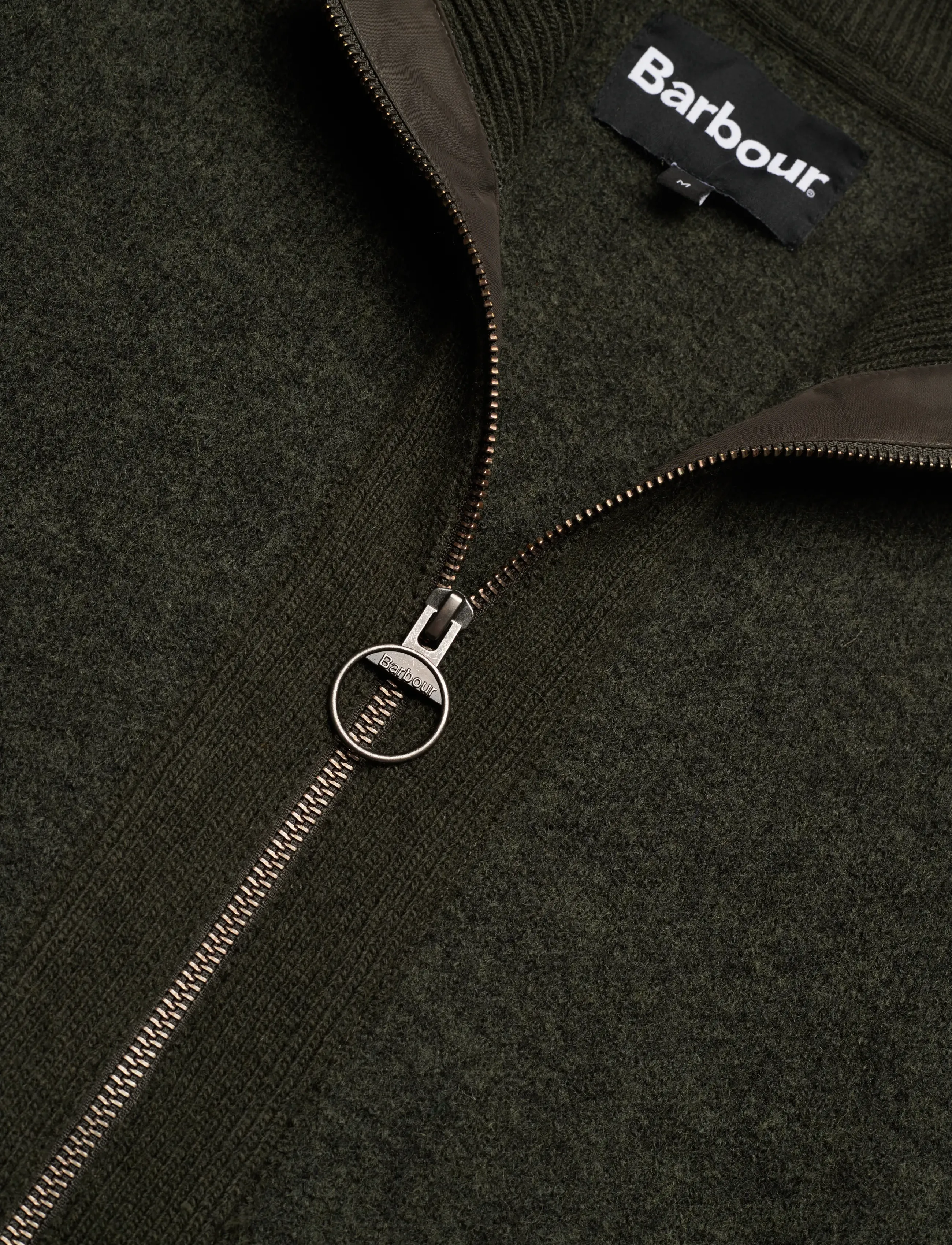 Barbour - Barbour Milburn Zip Through Knitted Jumper - olive - 2