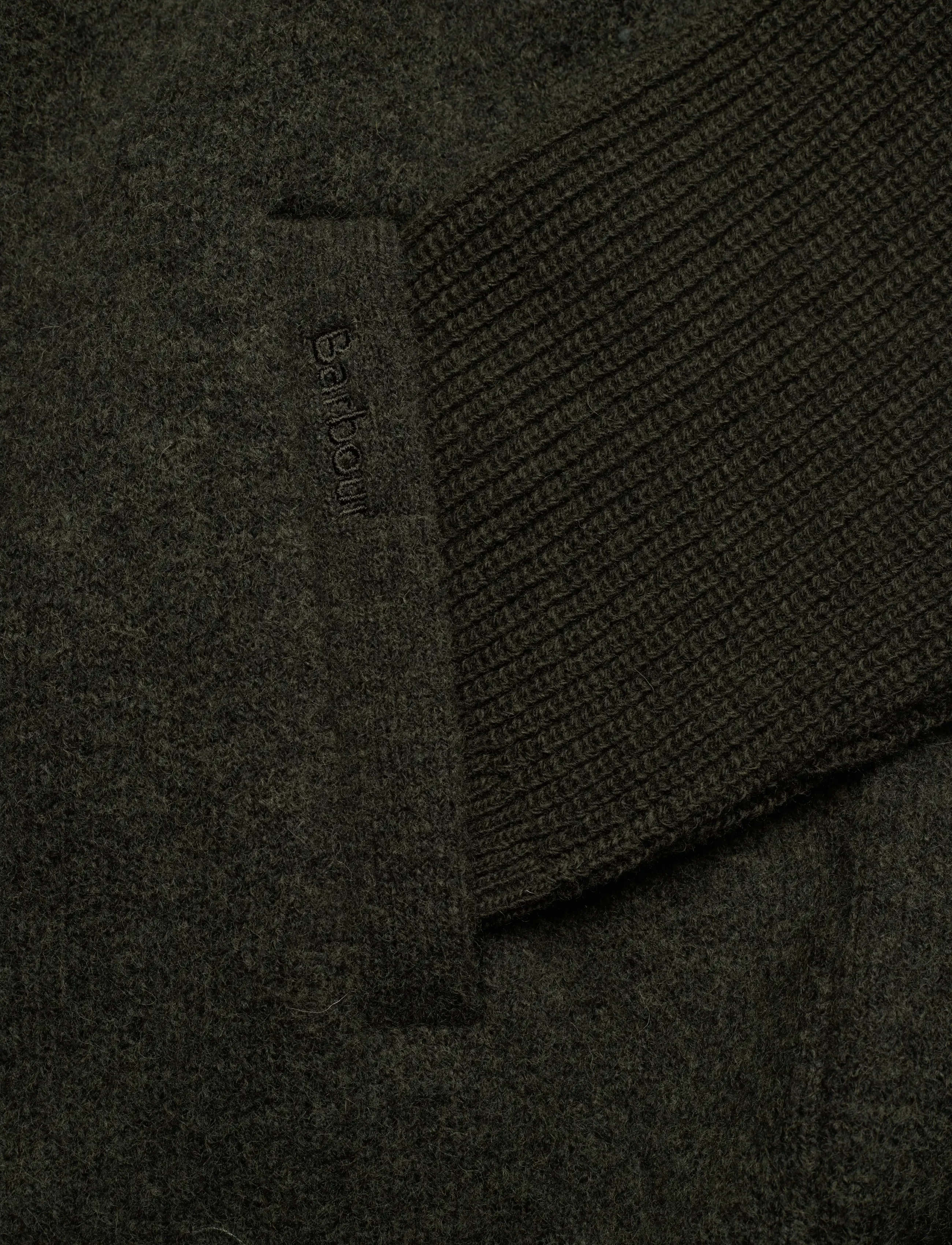 Barbour - Barbour Milburn Zip Through Knitted Jumper - olive - 3