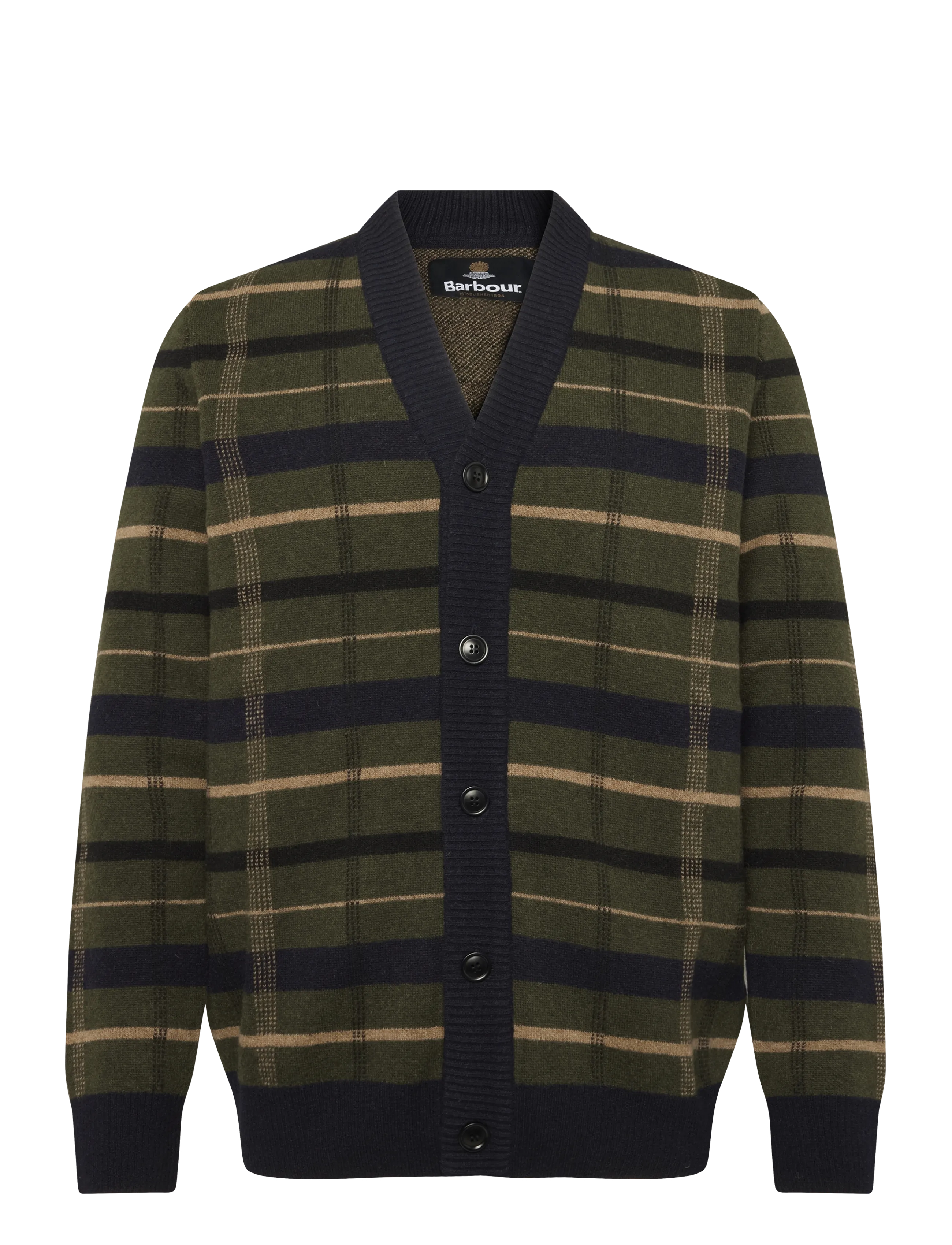 Barbour Barbour Kane Knitted Cardigan - Neue Mode - NAVY / green