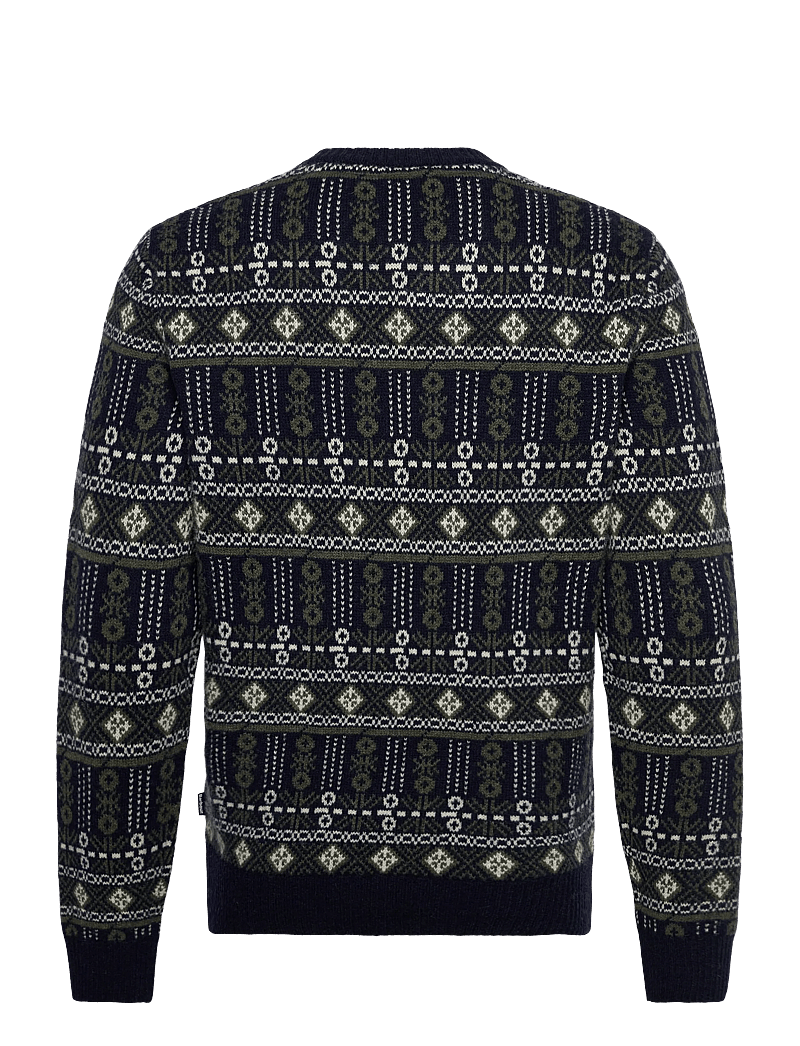 Barbour - Barbour Grangetown Fair Isle Crew Neck Sweater - rundhals - blue - 1