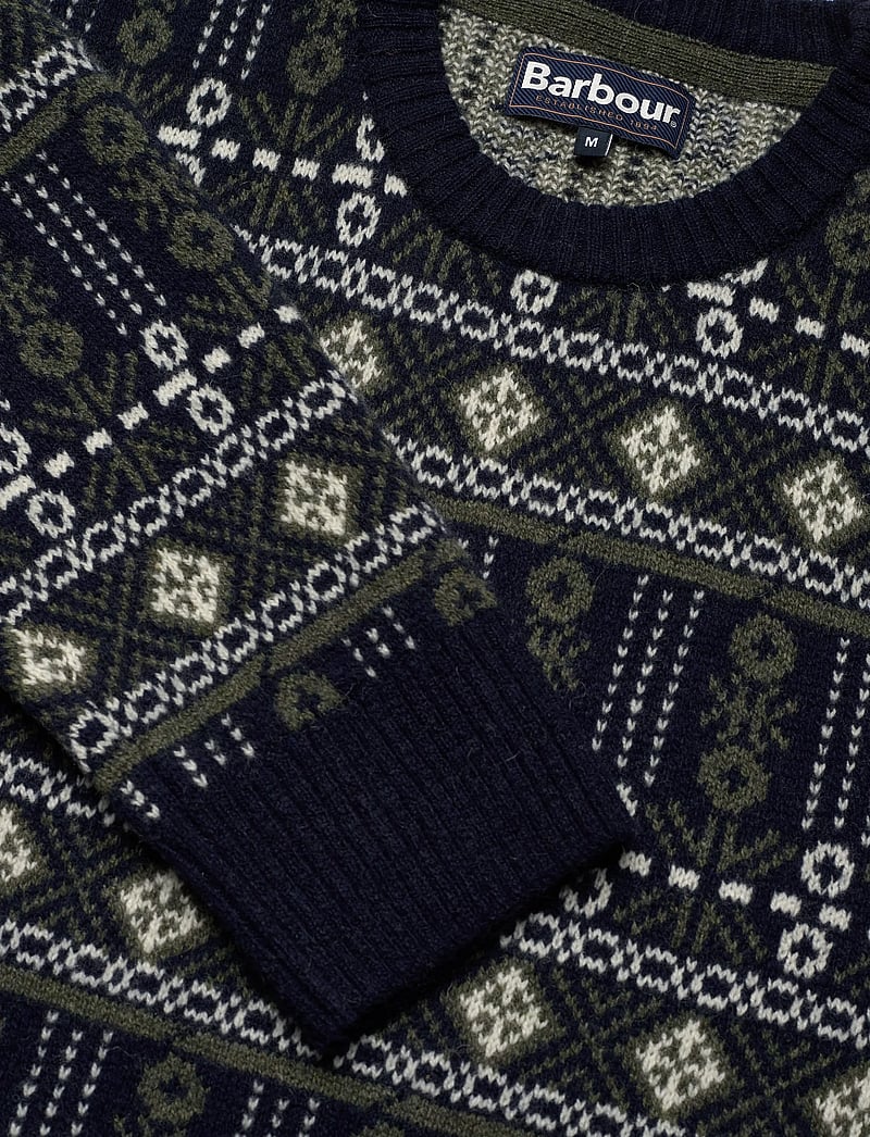 Barbour - Barbour Grangetown Fair Isle Crew Neck Sweater - rundhals - blue - 2