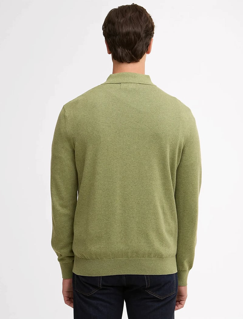 Barbour - Barbour Pima Knit Polo - pikkade varrukatega kootud polosärgid - laurel green - 4