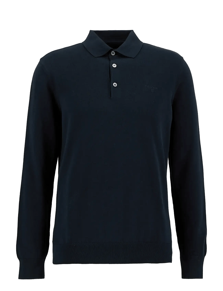 Barbour - Barbour Pima Knit Polo - poloer i strik med lange ærmer - navy - 1