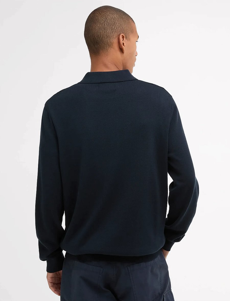 Barbour - Barbour Pima Knit Polo - poloer i strik med lange ærmer - navy - 4