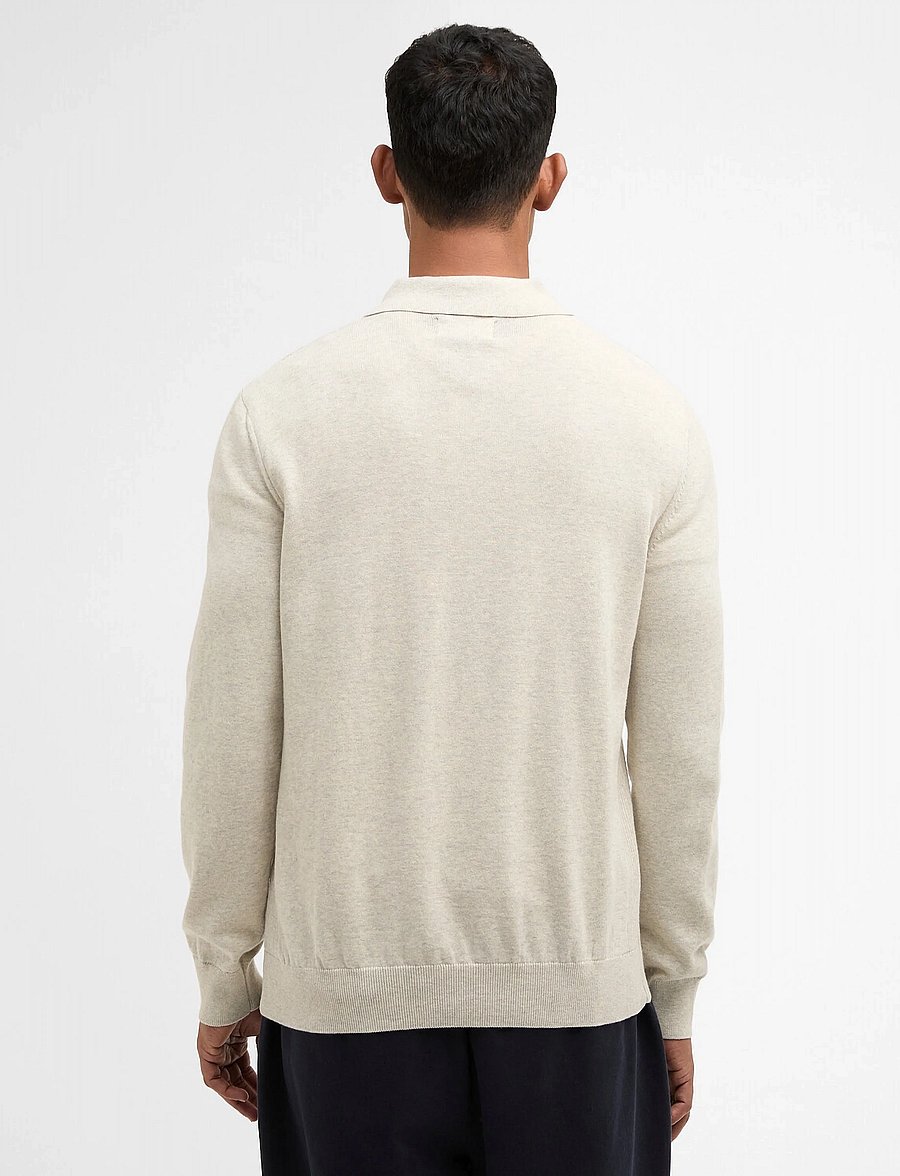 Barbour - Barbour Pima Knit Polo - dzianinowe koszulki polo z długim rękawem - neutral - 2