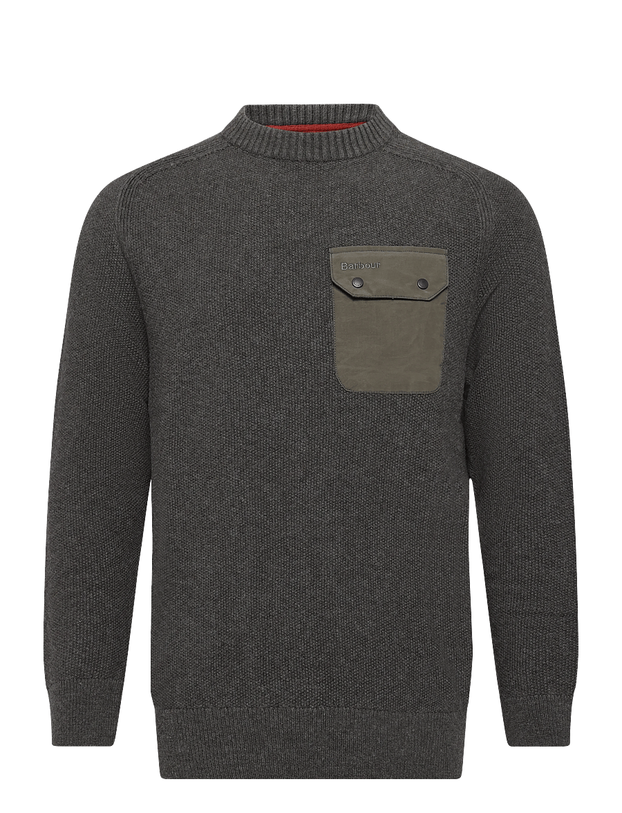 Barbour - Barbour Stockham Texture Knit Crew - round necks - beech - 0