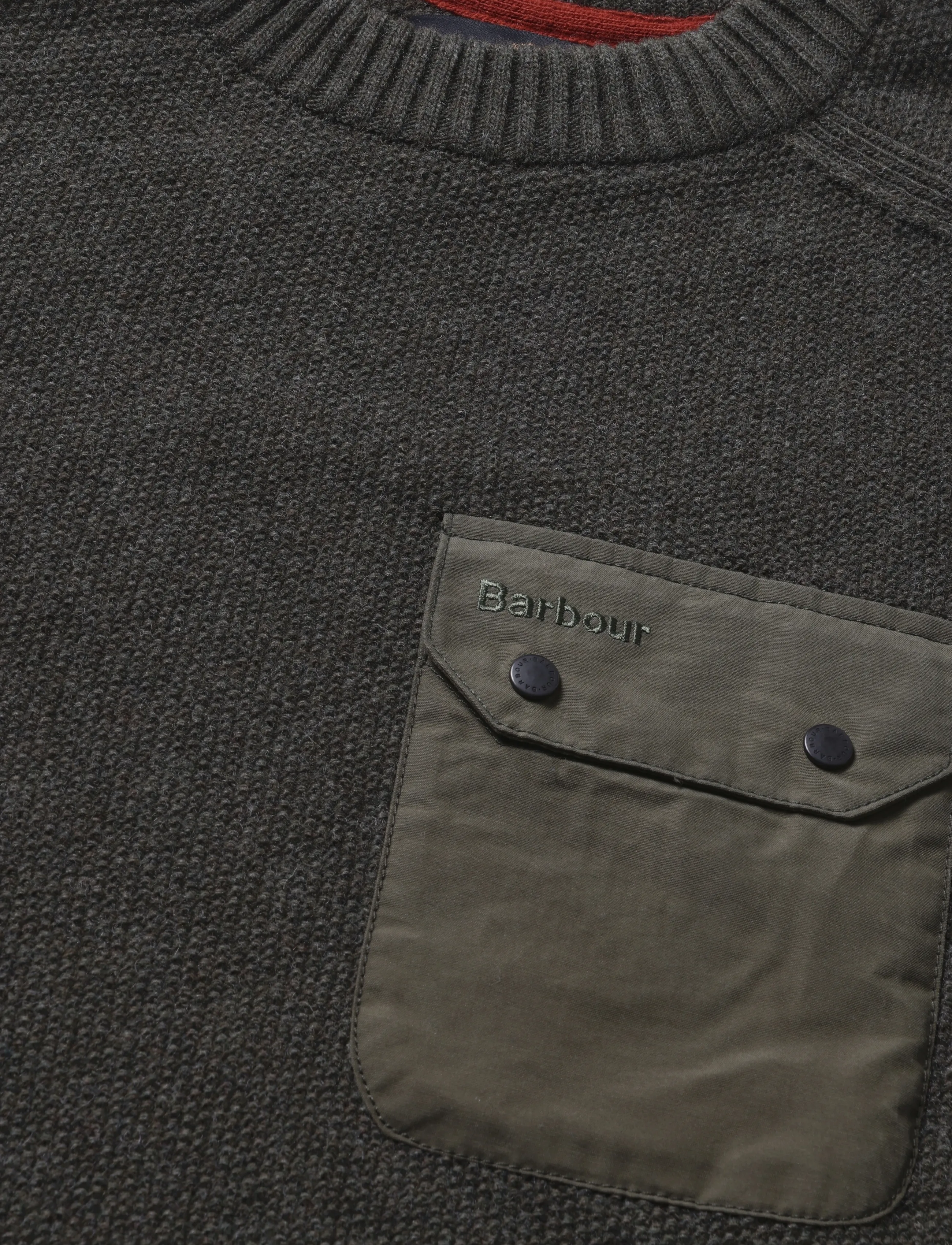Barbour - Barbour Stockham Texture Knit Crew - round necks - beech - 2