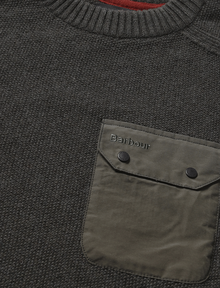 Barbour - Barbour Stockham Texture Knit Crew - round necks - beech - 2