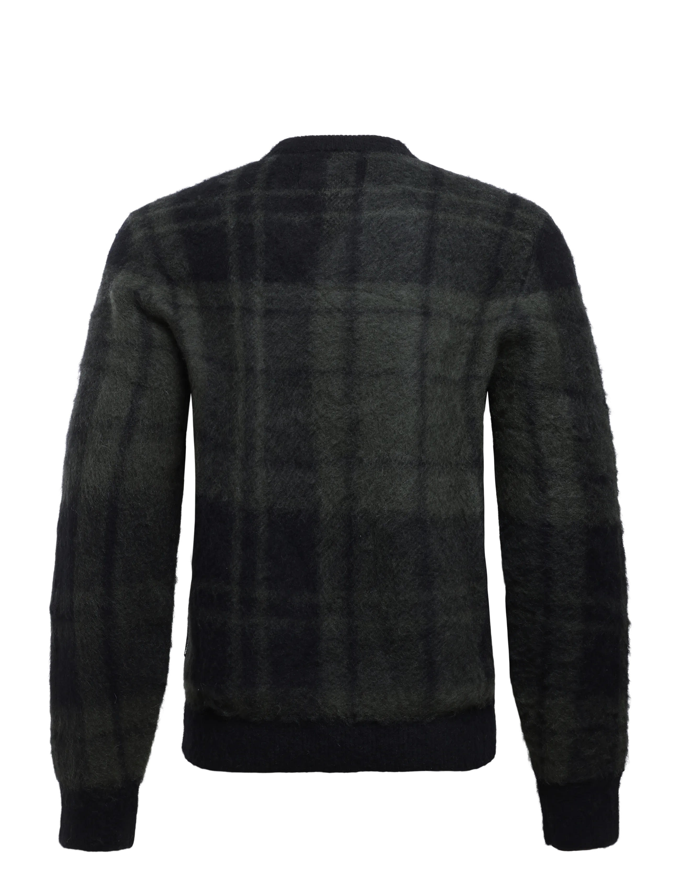 Barbour - Barbour Hunham Tartan V-Neck Knitted Jumper - v-hals - black - 1