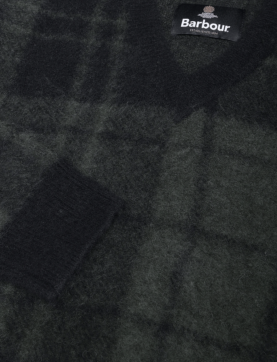 Barbour - Barbour Hunham Tartan V-Neck Knitted Jumper - v-hals - black - 2