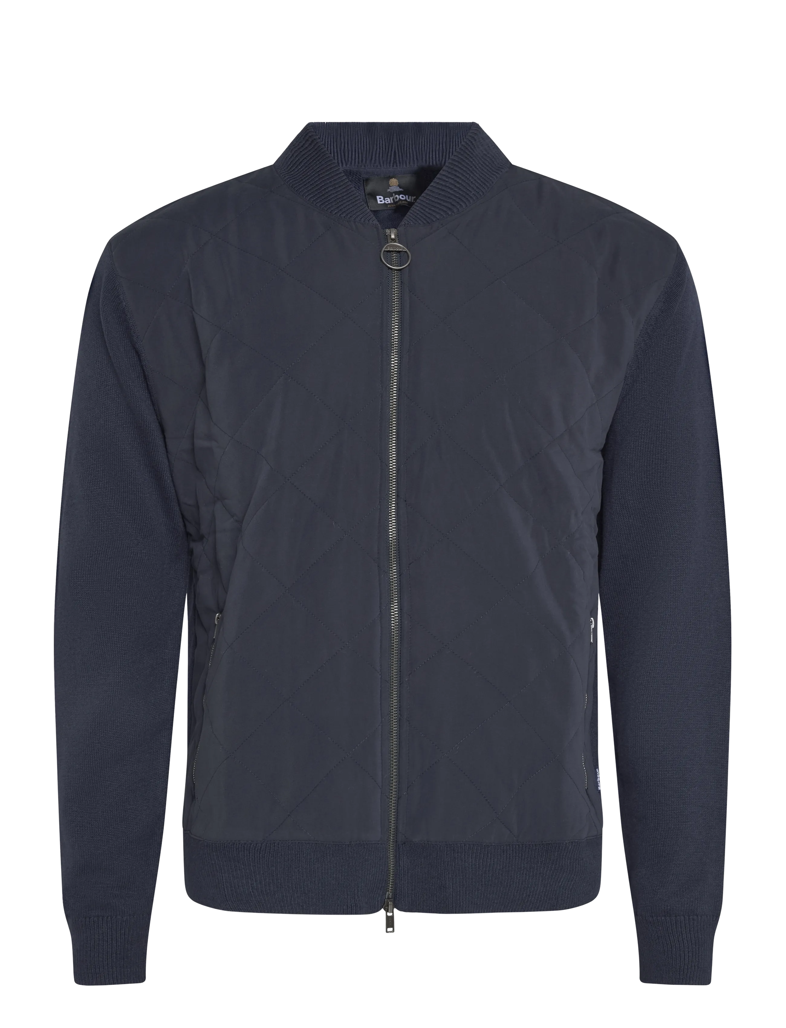 Quilted Front Knitted Zip Through