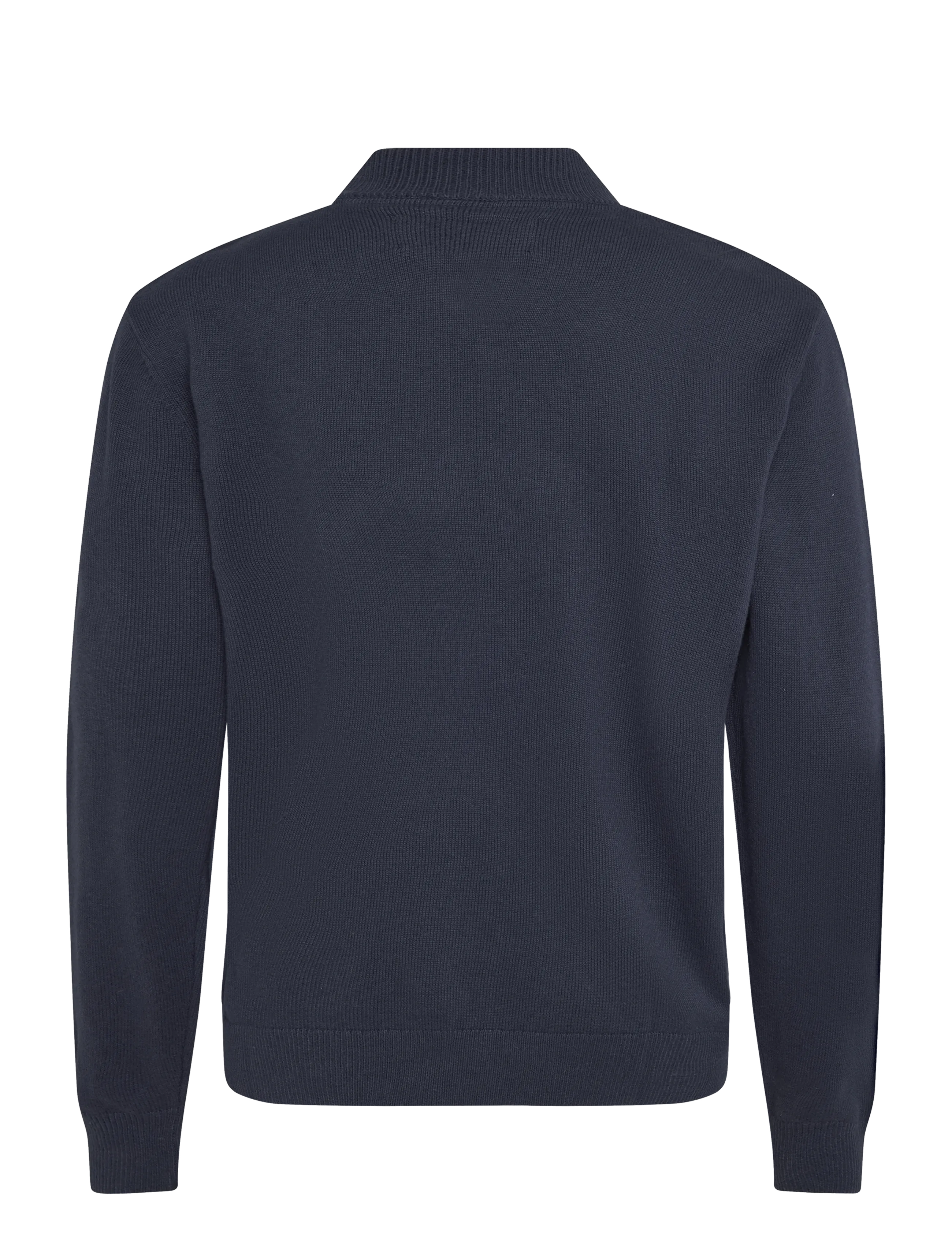 Barbour - Barbour Quilted Front Knitted Zip Through - hybridjakker - navy - 1