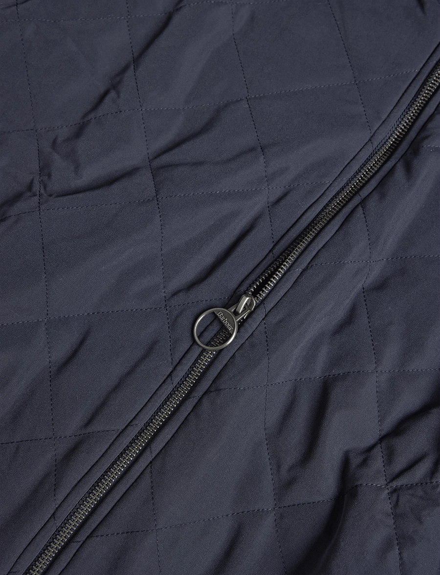 Barbour - Barbour Quilted Front Knitted Zip Through - hybridjakker - navy - 3