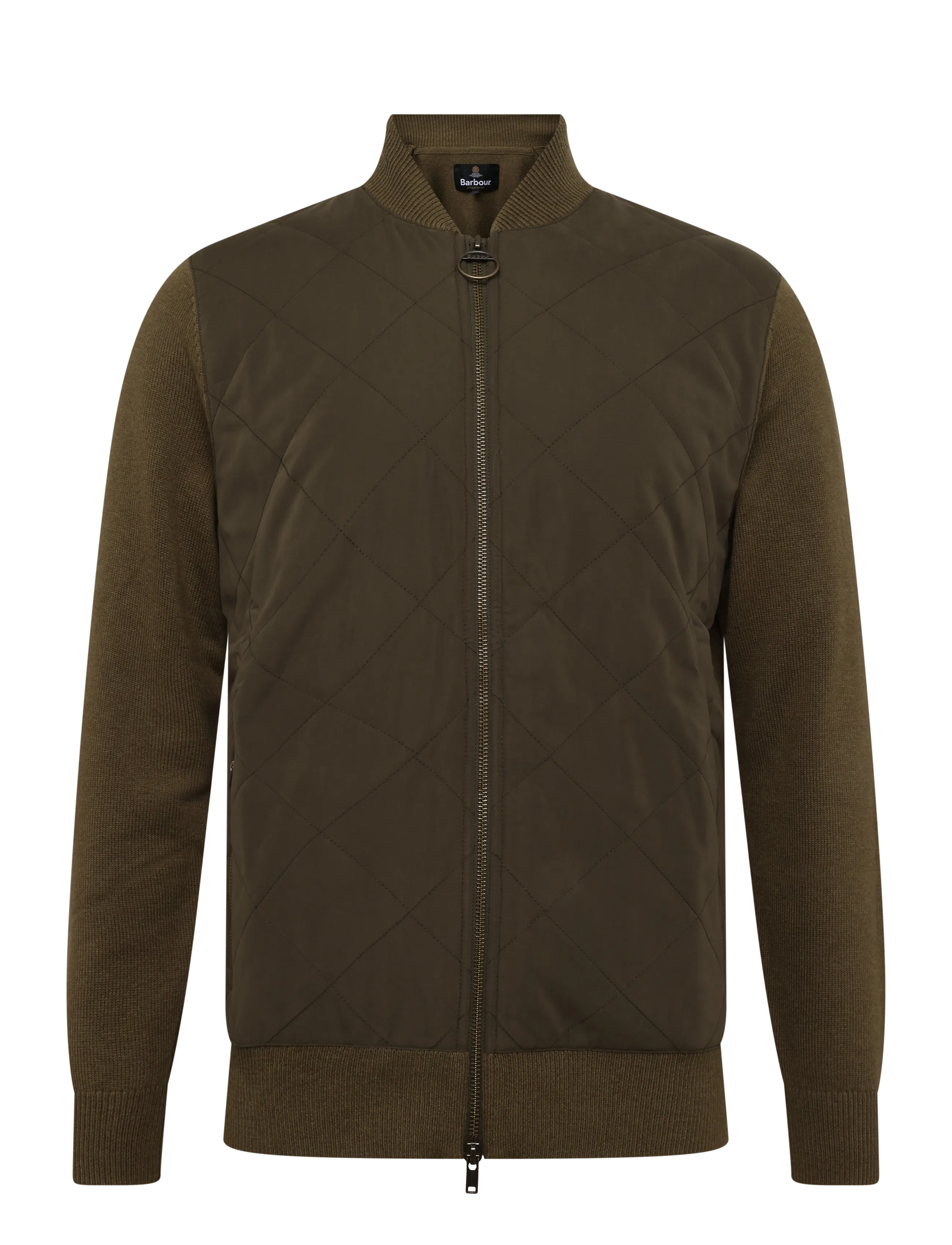 Barbour Barbour Quilted Front Knitted Zip Through - Jacken & Mäntel - OLIVE / khaki/green