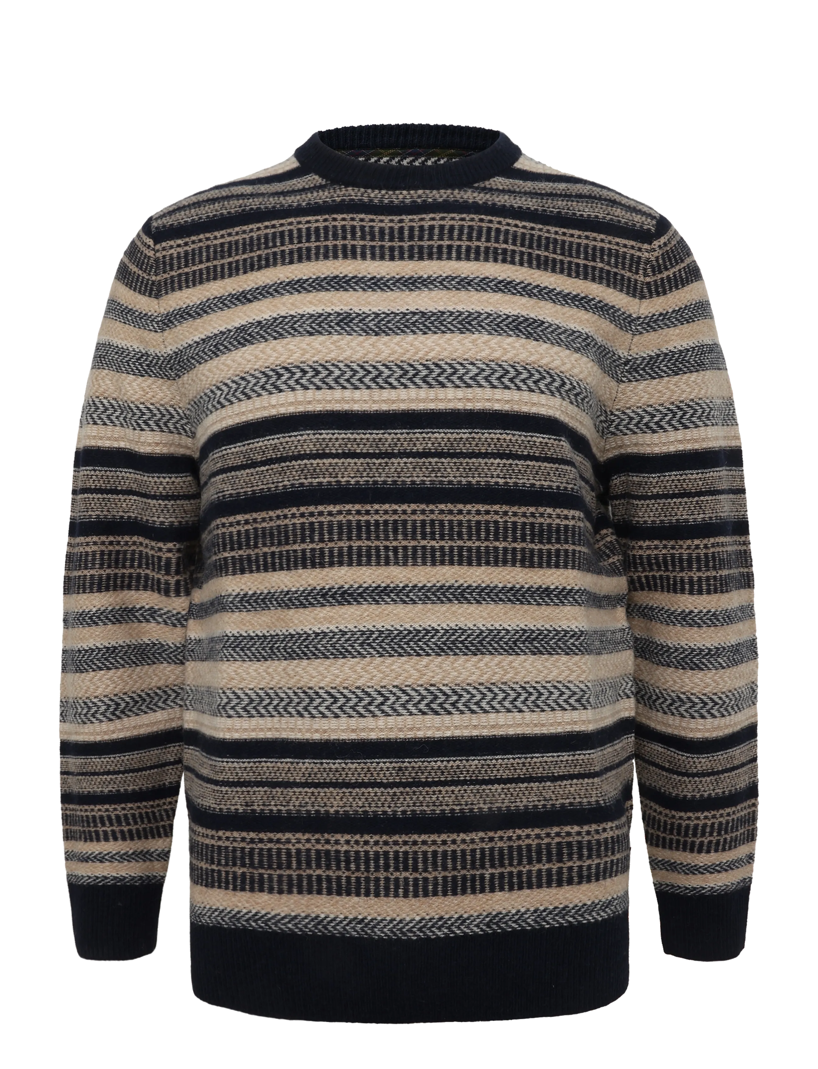 Barbour Barbour Highsted Fairisle Crew Neck Sweater - Tøj - NAVY / navy