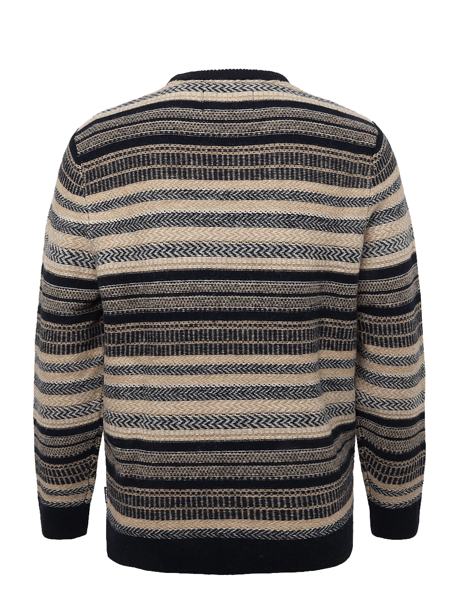 Barbour - Barbour Highsted Fairisle Crew Neck Sweater - rund hals - navy - 1