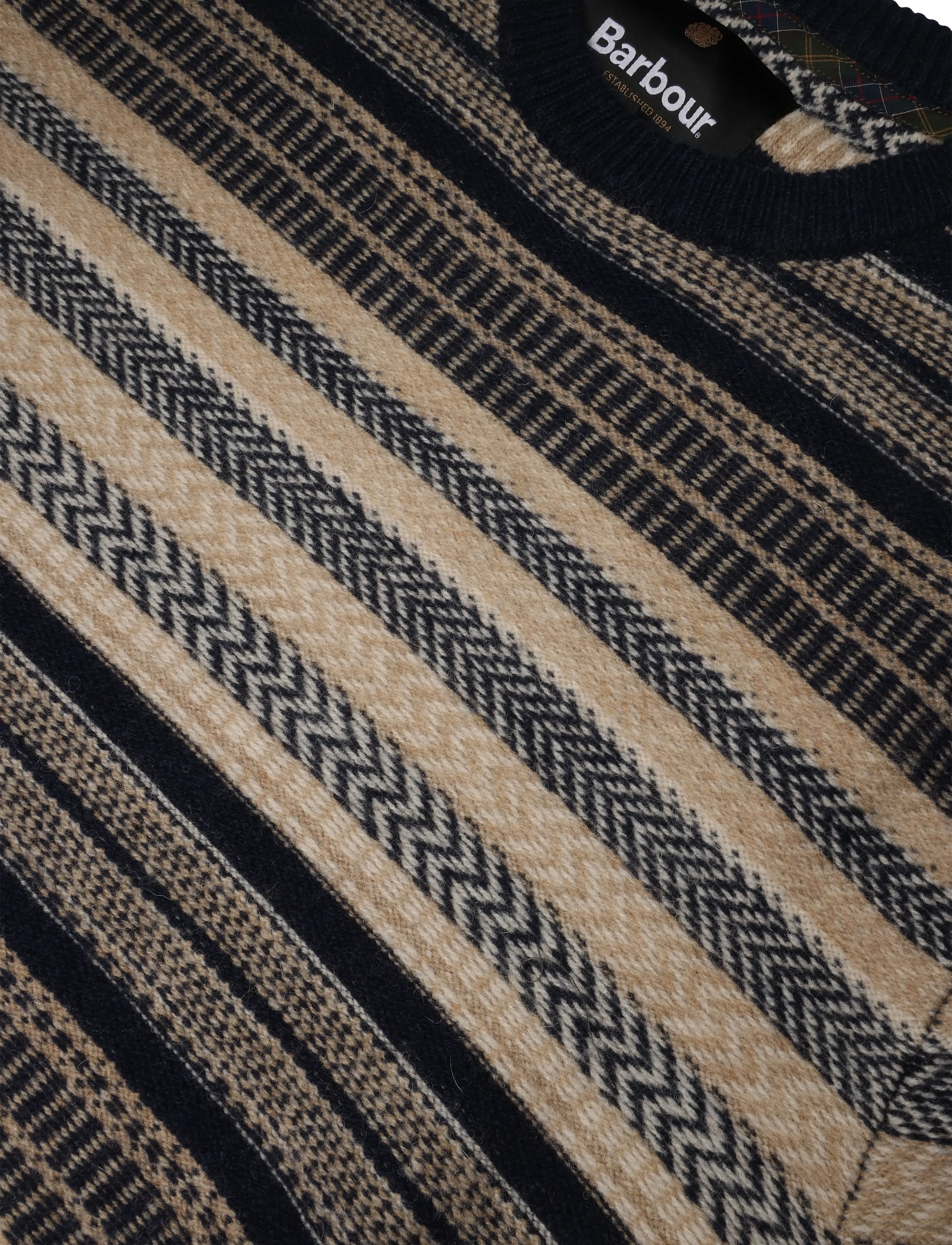 Barbour - Barbour Highsted Fairisle Crew Neck Sweater - navy - 2