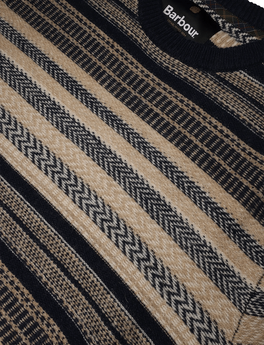 Barbour - Barbour Highsted Fairisle Crew Neck Sweater - rund hals - navy - 2