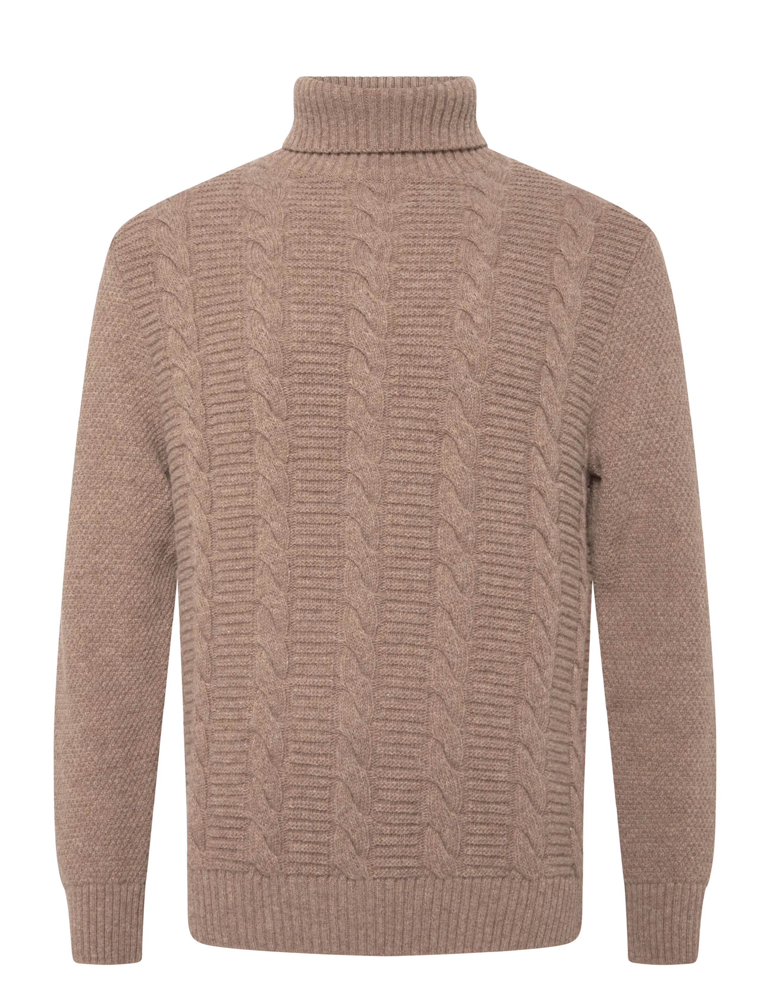 Barbour Barbour Staplecross Rollneck Sweater - Odzież - STONE / beige
