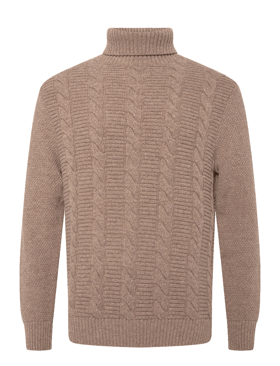 Barbour - Barbour Staplecross Rollneck Sweater - rullekraver - stone - 0