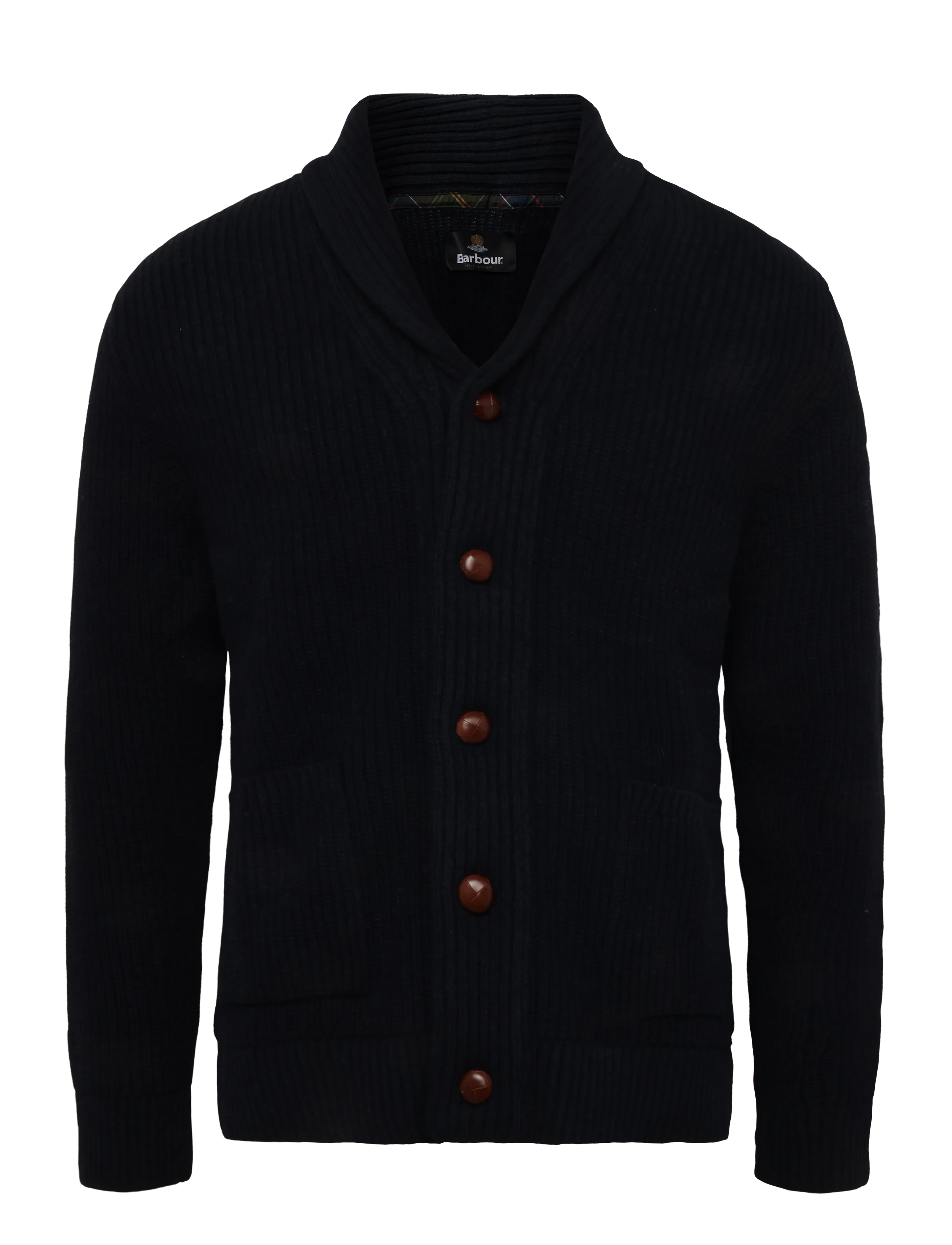 Barbour Barbour Hartland Knitted Shawl Neck Cardigan - Strickmode - NAVY / navy