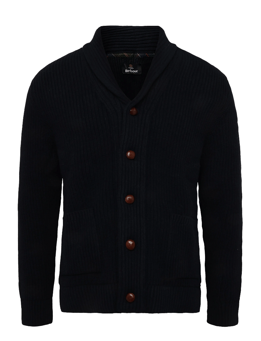Barbour - Barbour Hartland Knitted Shawl Neck Cardigan - navy - 0