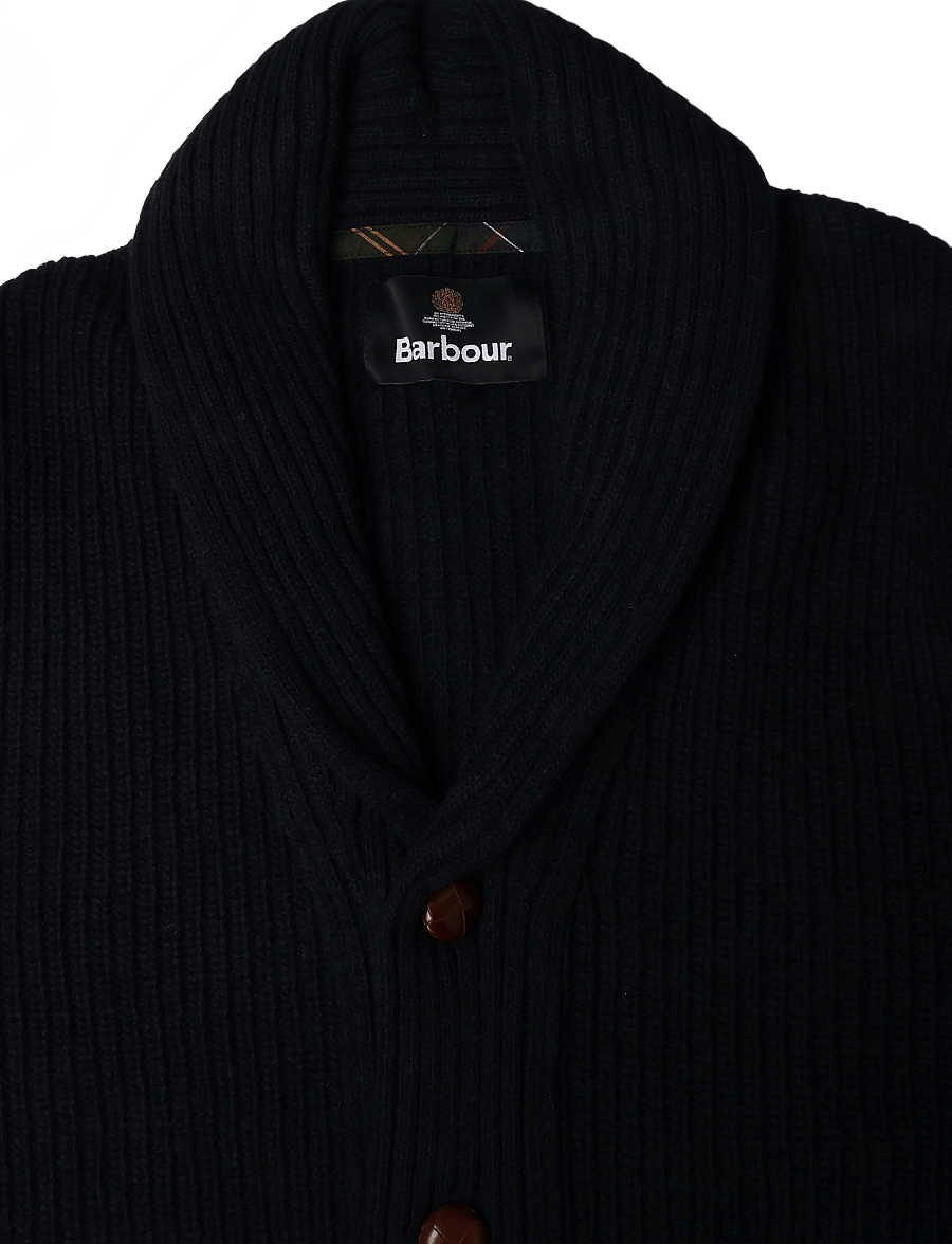 Barbour - Barbour Hartland Knitted Shawl Neck Cardigan - navy - 2