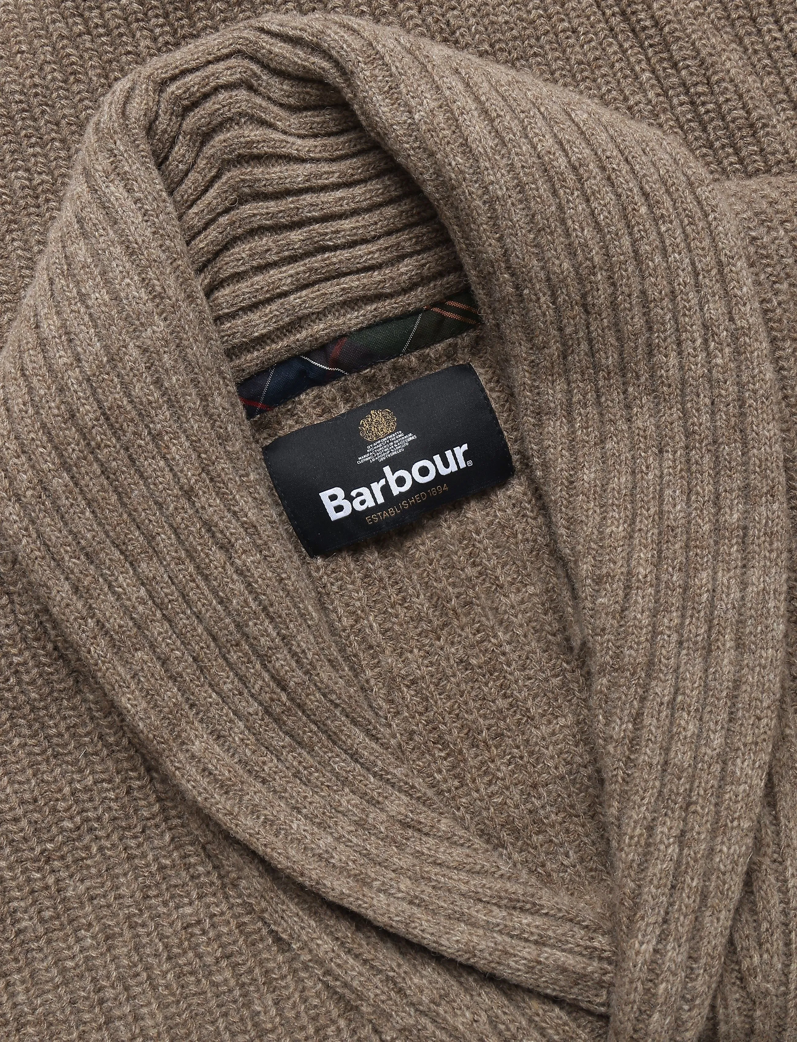 Barbour - Barbour Hartland Knitted Shawl Neck Cardigan - cardigans - stone - 2