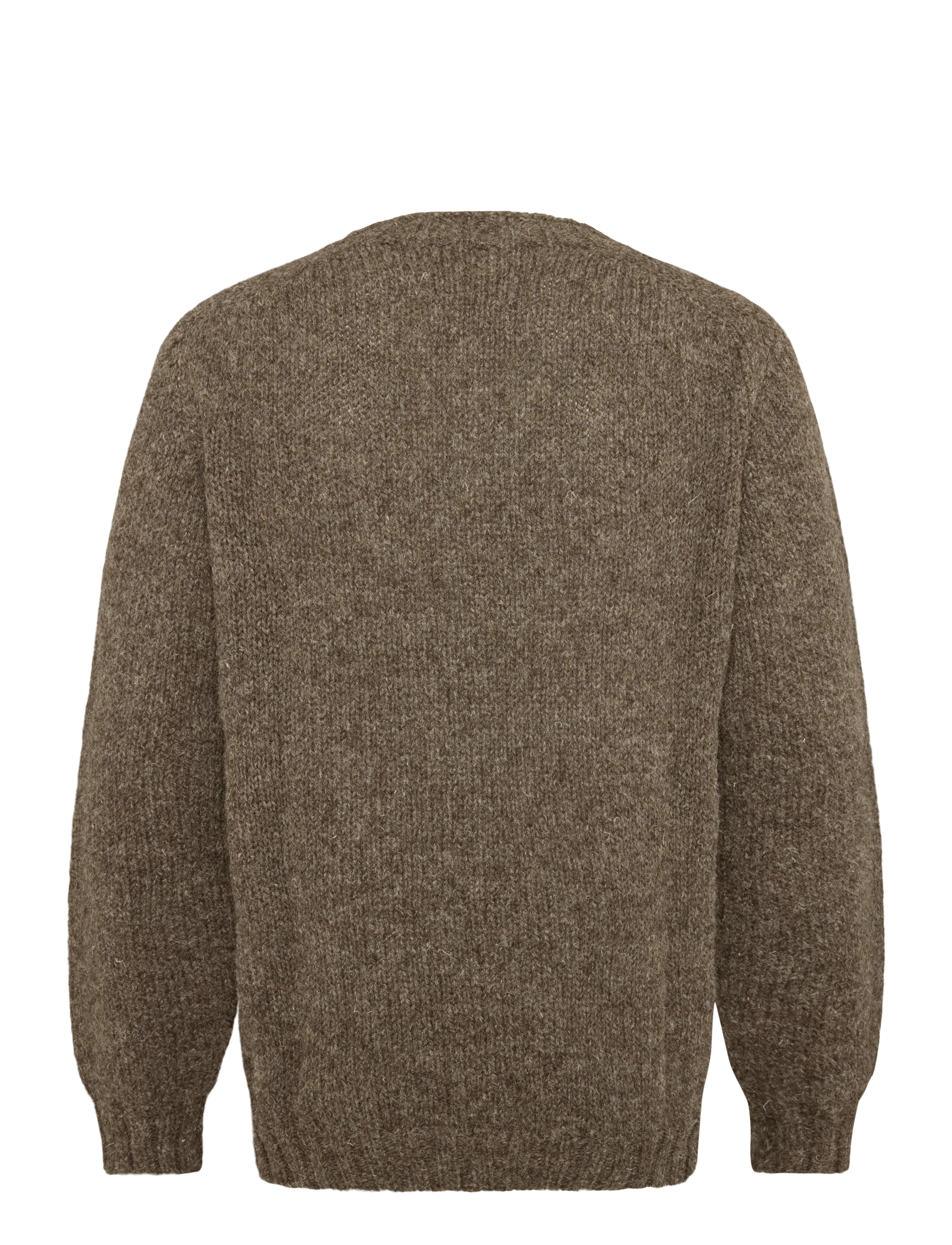 Barbour Scottish Made Natural Yarn Cable Crew stickade tröjor herr – bild 2