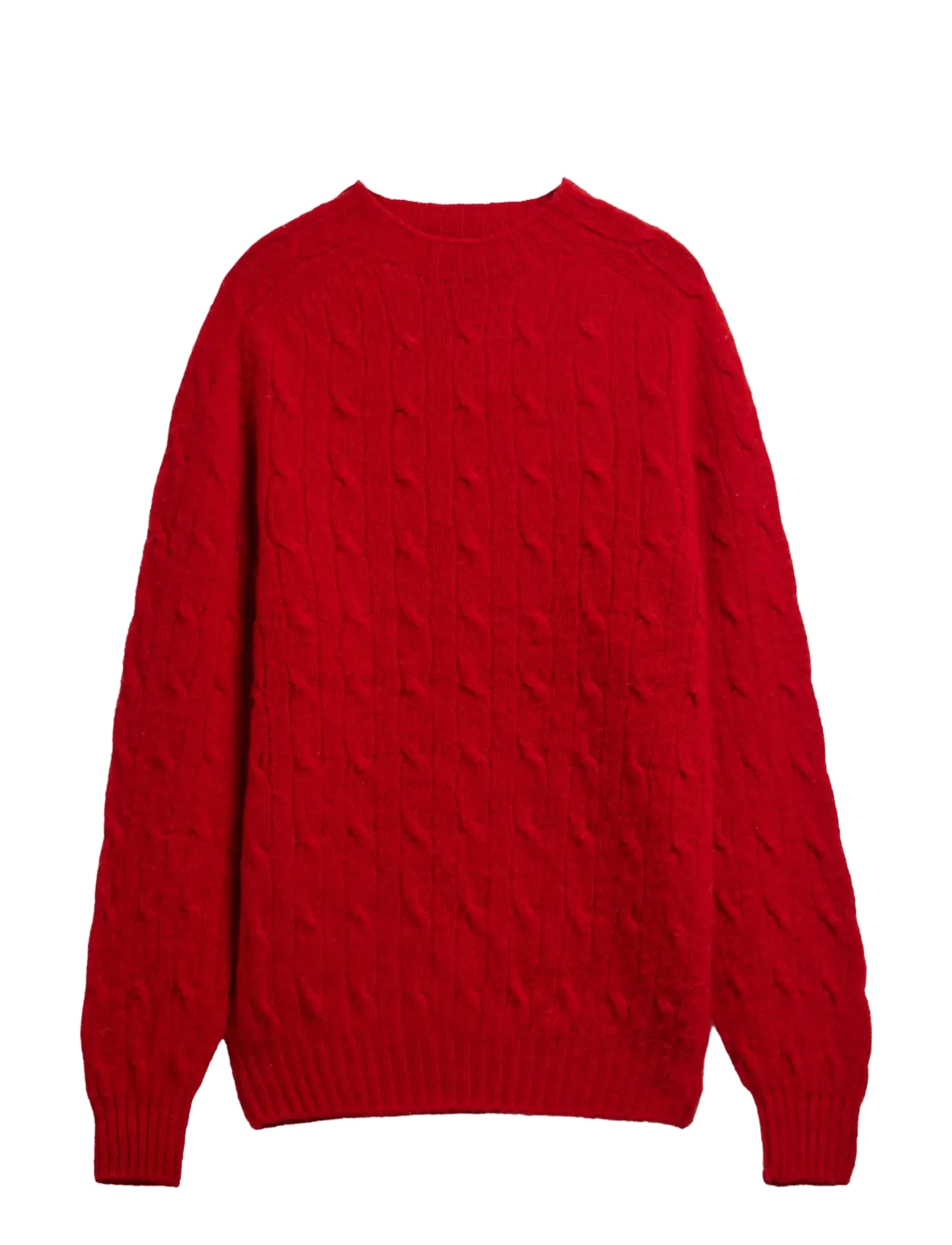Barbour Barbour Scottish Made Cable Crew - Riided - RED / red
