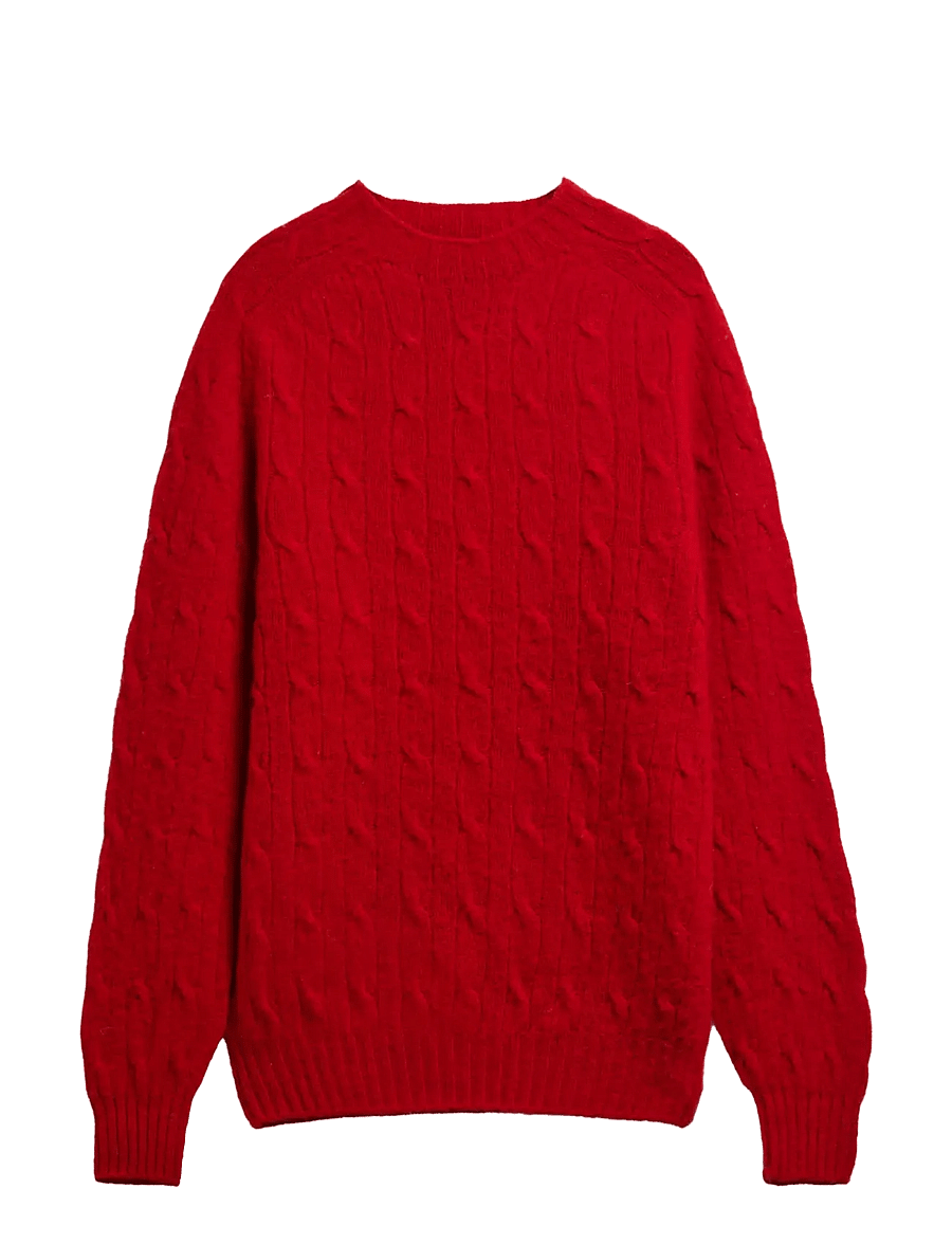 Barbour - Barbour Scottish Made Cable Crew - red - 1