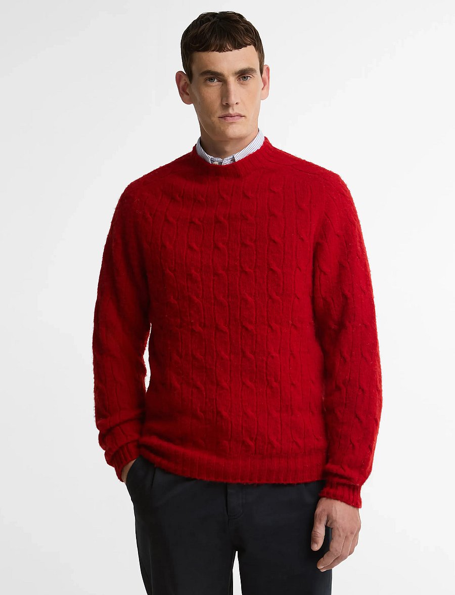 Barbour - Barbour Scottish Made Cable Crew - red - 0