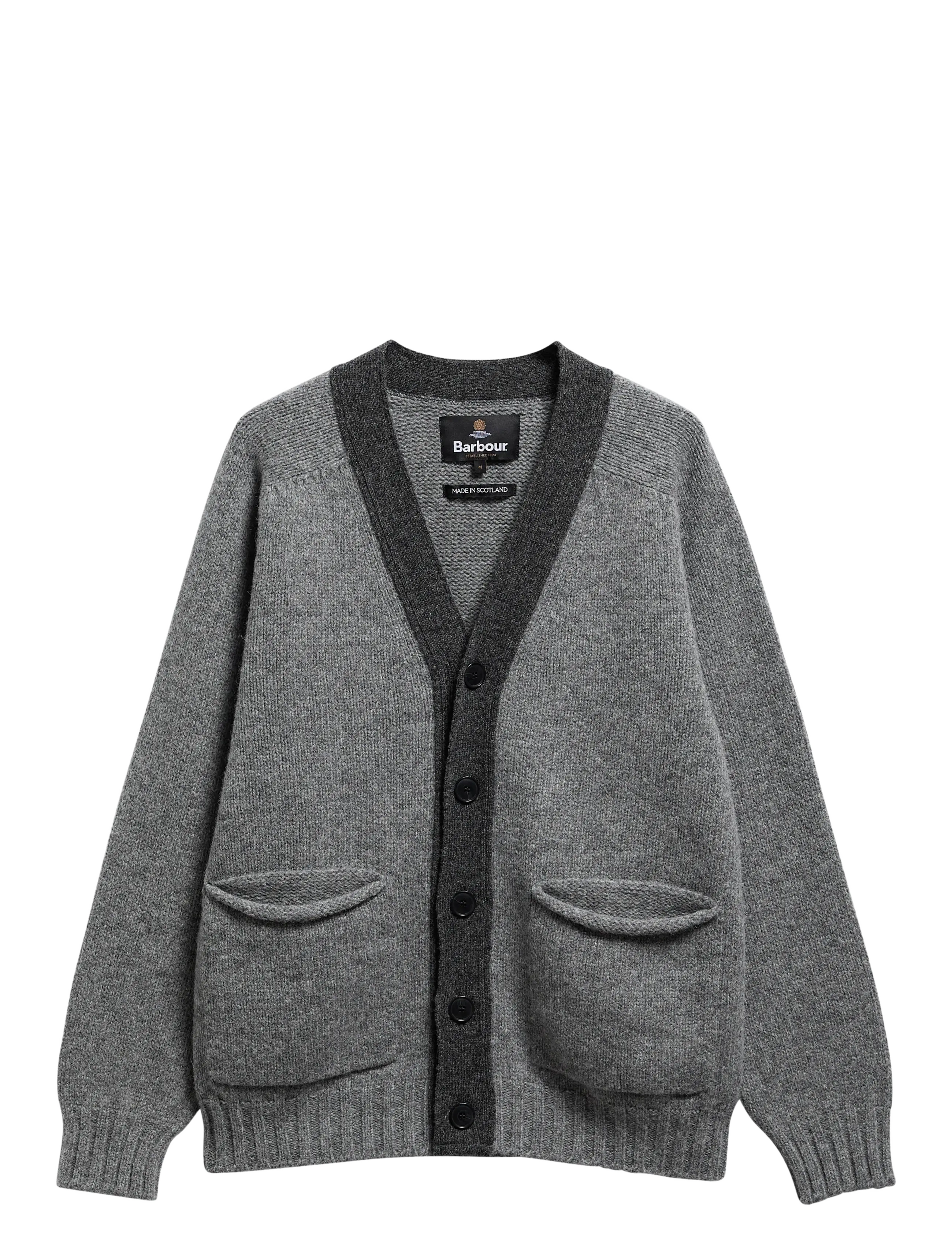 Barbour Barbour Scottish Made Knitted Cardigan - Barbour - GREY MARL / grey