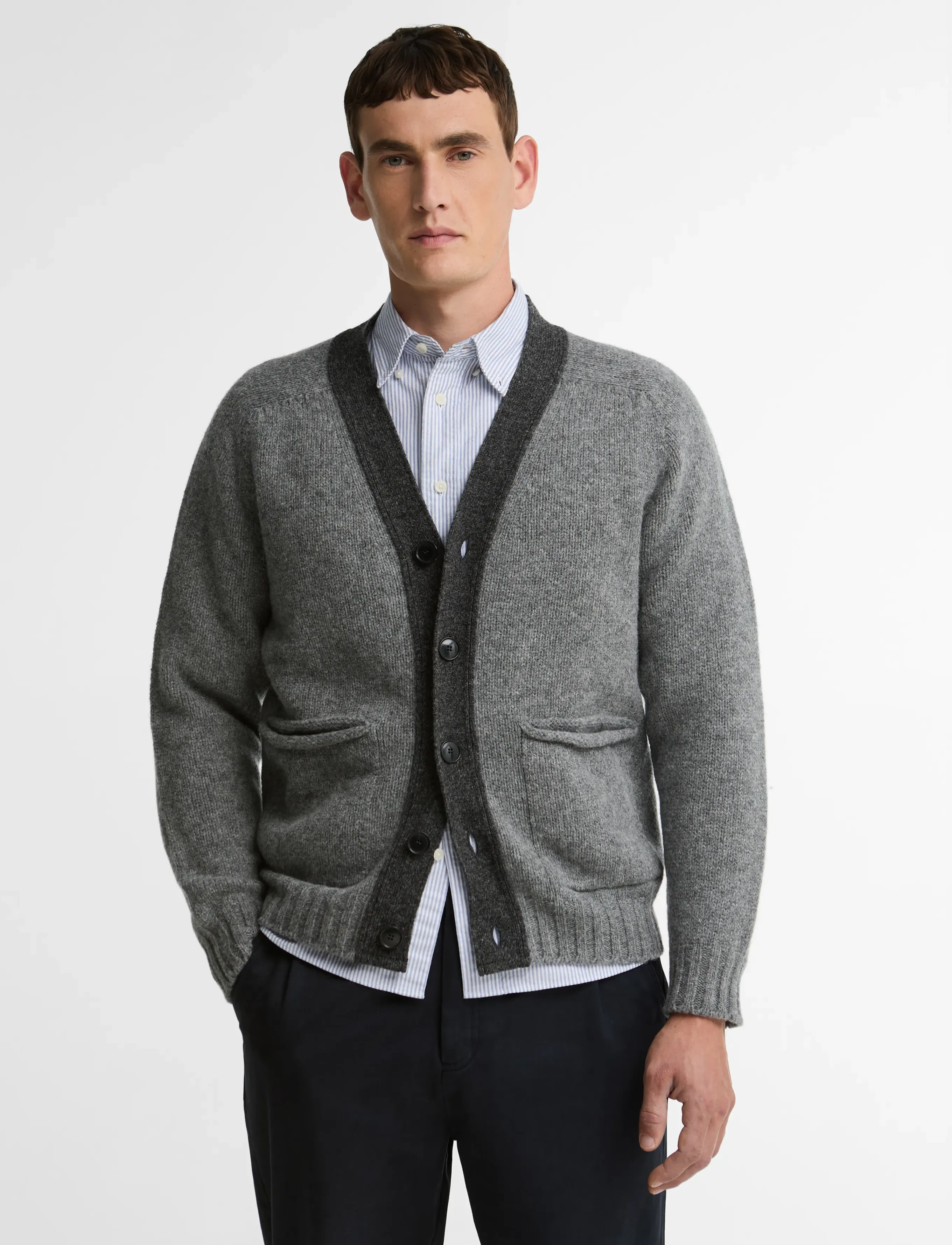 Barbour - Barbour Scottish Made Knitted Cardigan - grey marl - 0