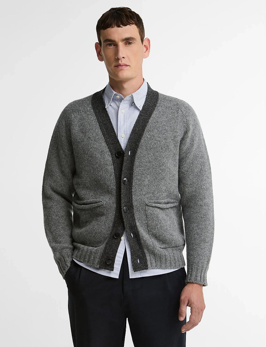 Barbour - Barbour Scottish Made Knitted Cardigan - grey marl - 0