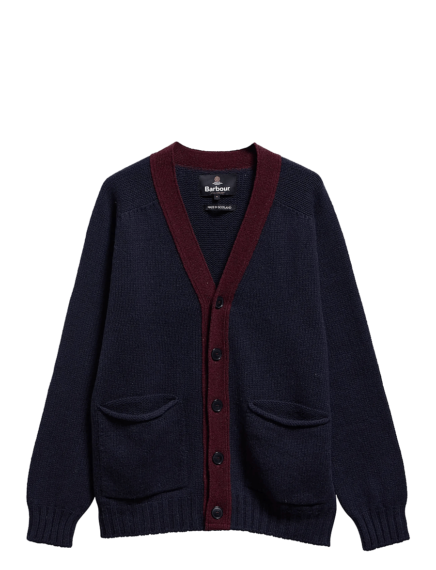 Barbour - Barbour Scottish Made Knitted Cardigan - kardiganid - navy - 1