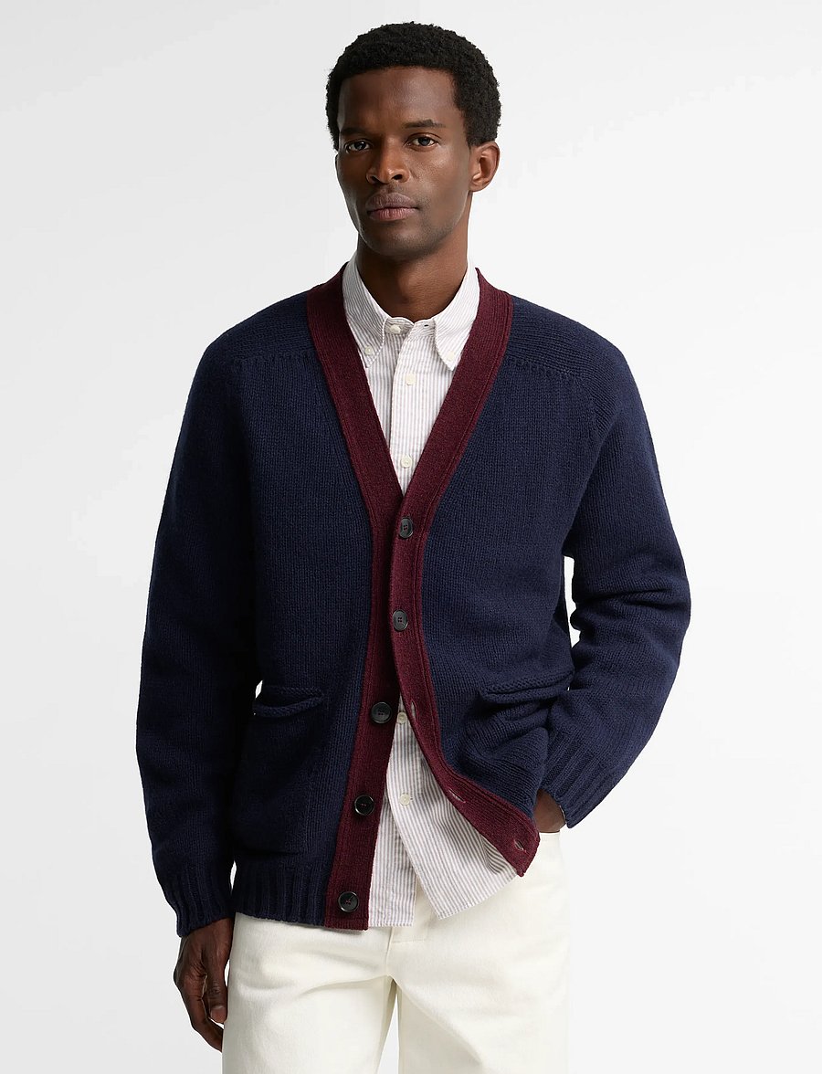 Barbour - Barbour Scottish Made Knitted Cardigan - kardiganid - navy - 0