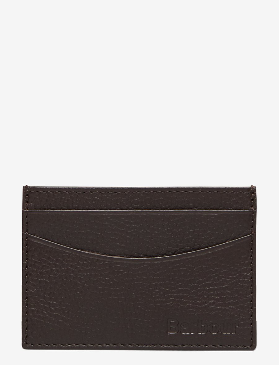 Barbour - Barbour Amble Leather Card holder - kaardihoidjad - dk brown - 0