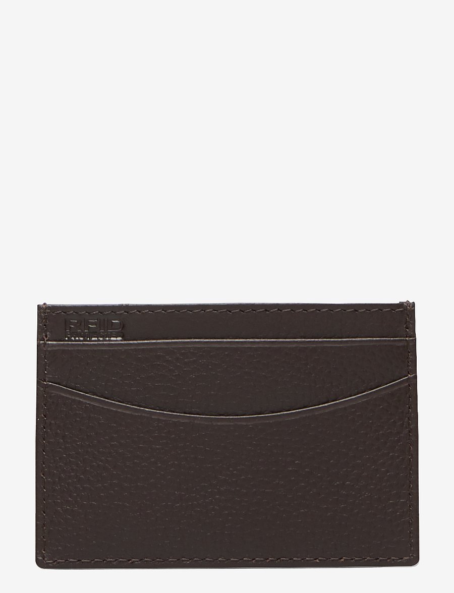Barbour - Barbour Amble Leather Card holder - kaardihoidjad - dk brown - 1