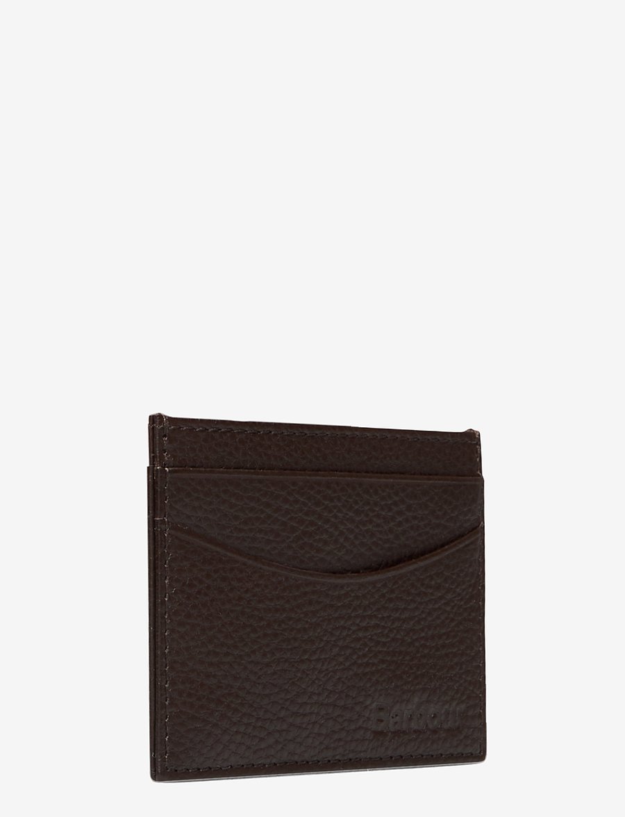 Barbour - Barbour Amble Leather Card holder - kaardihoidjad - dk brown - 2