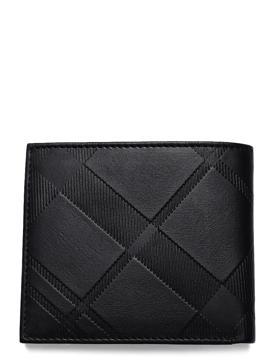 Barbour - Barbour Brunton Leather Wallet - portemonnaies - black deboss tartan - 1